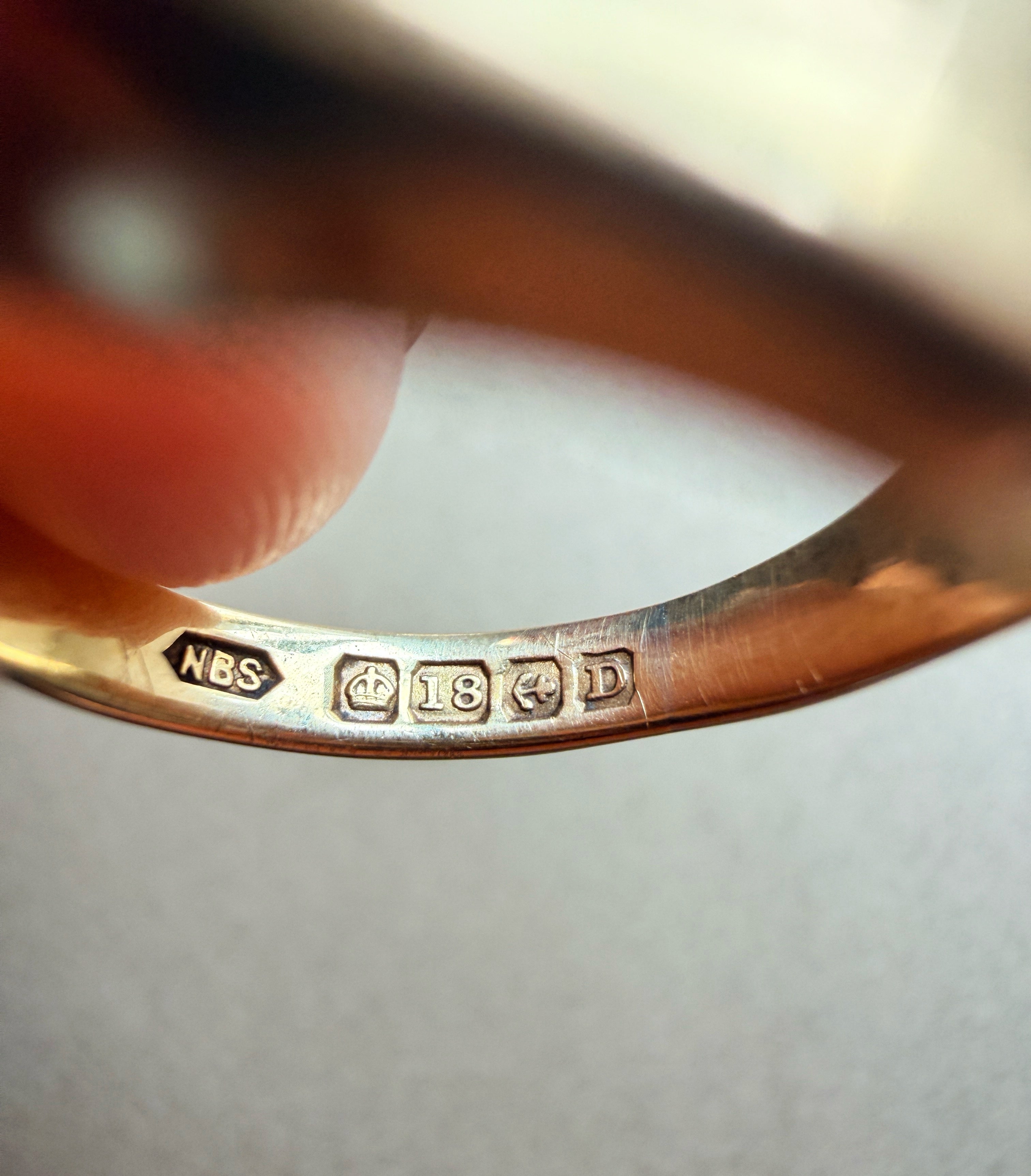 Antique 18K yellow gold masonic swivel signet ring