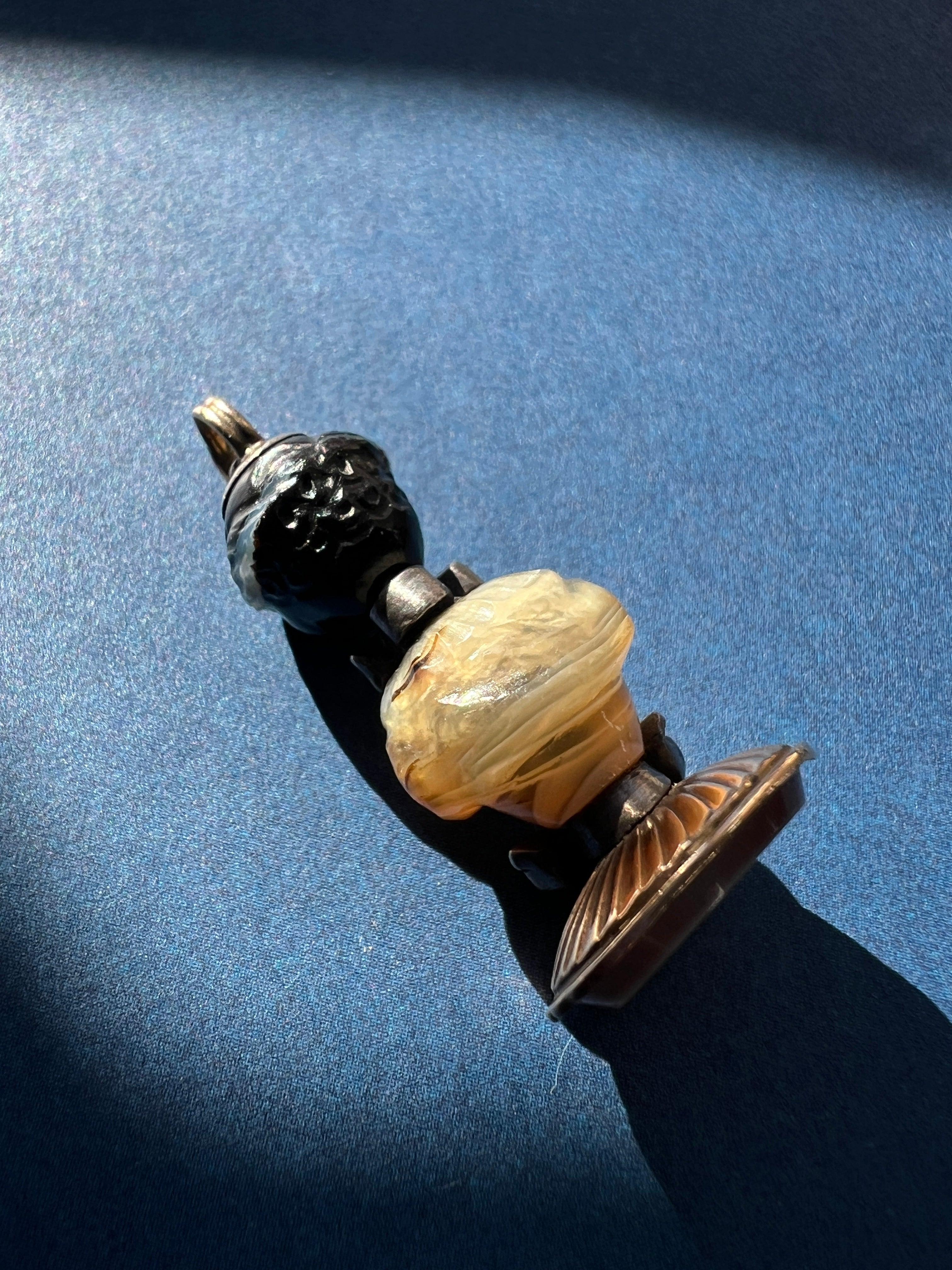 Reserved for M - Georgian era blackamoor agate seal