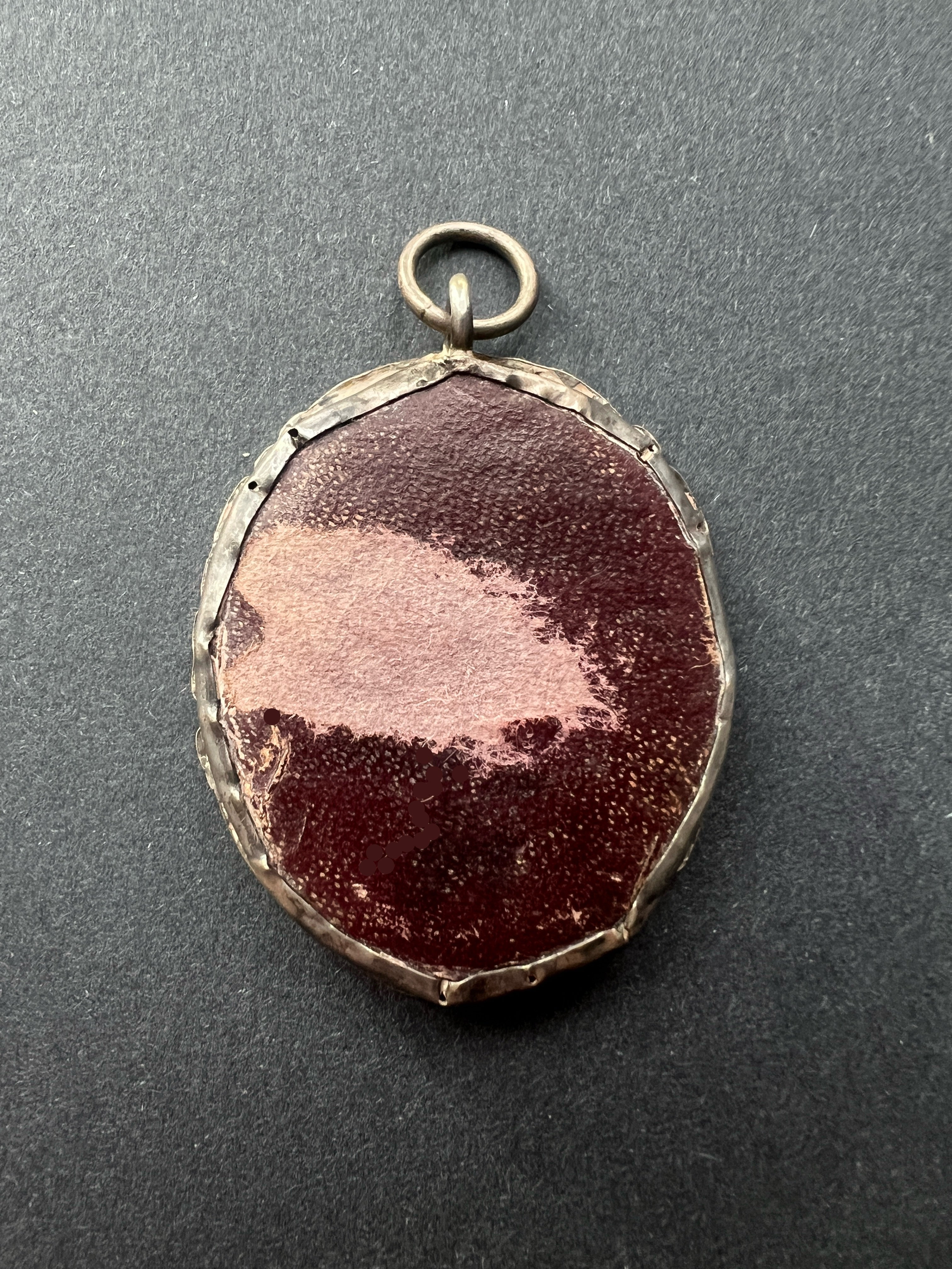 Georgian era French Silver Pendant with Enamel Dancing Scene