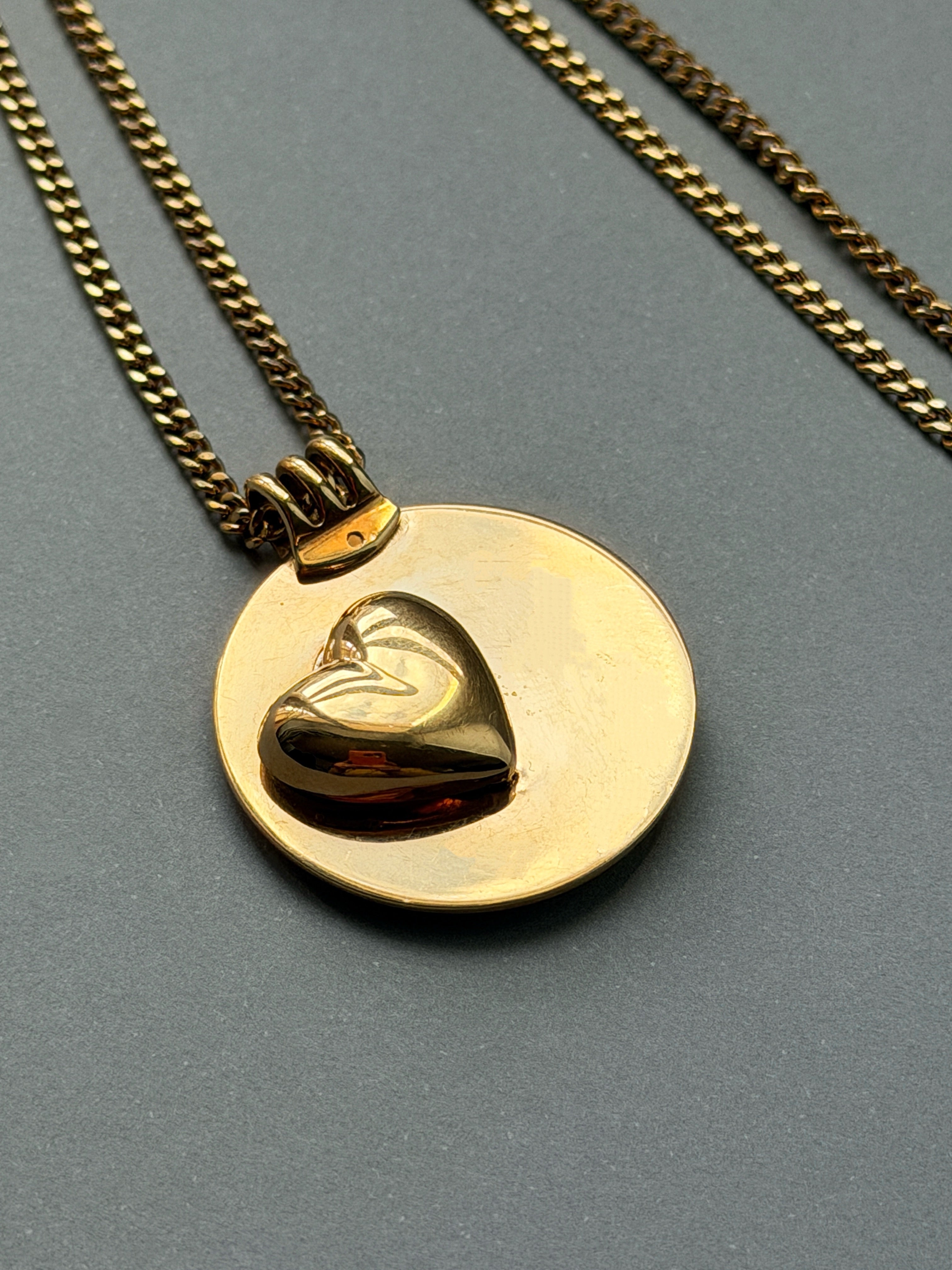 Mauboussin Paris Vintage 18K Gold Swinging diamond Heart Pendant