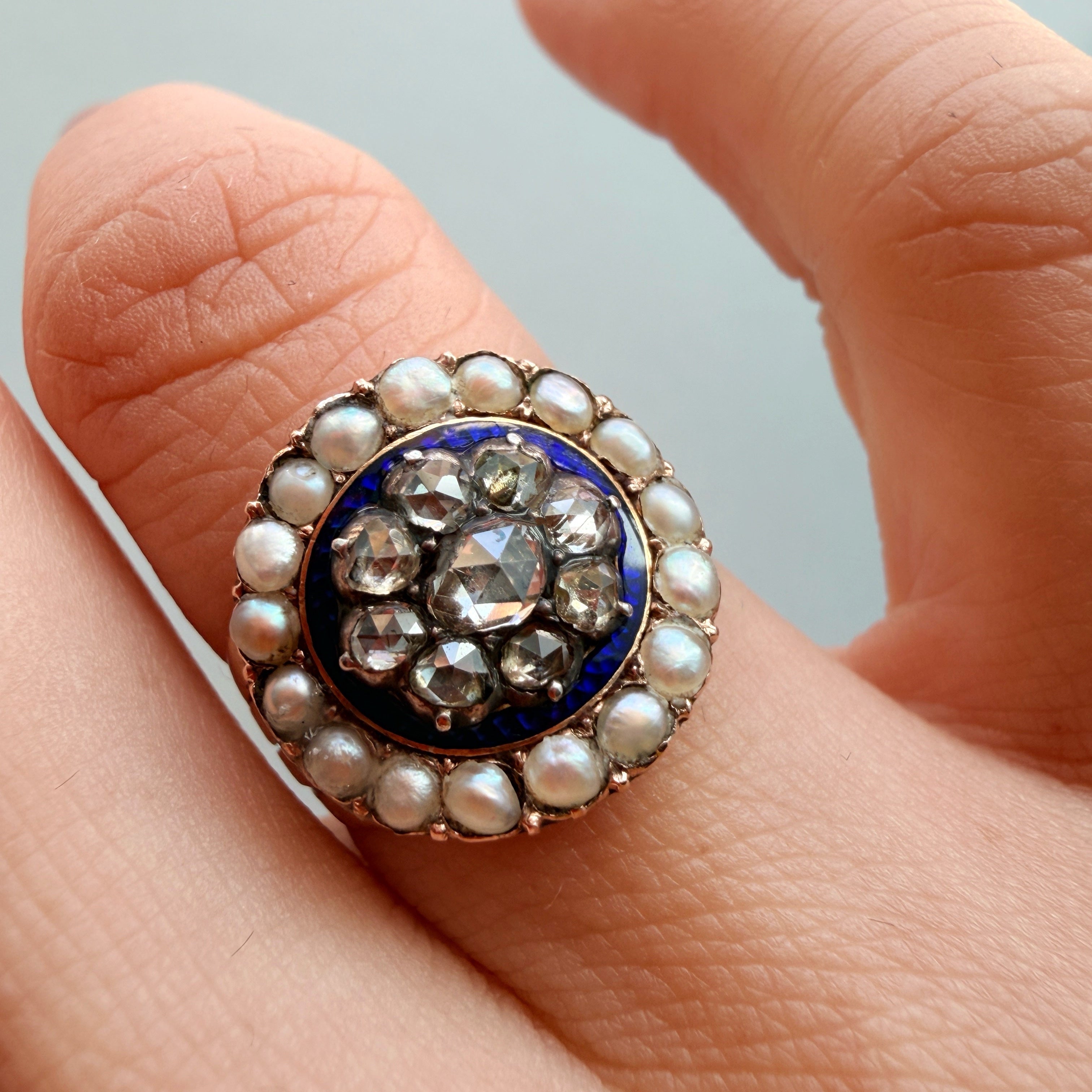 Georgian era 14K Gold diamond “Bague au Firmament” Ring