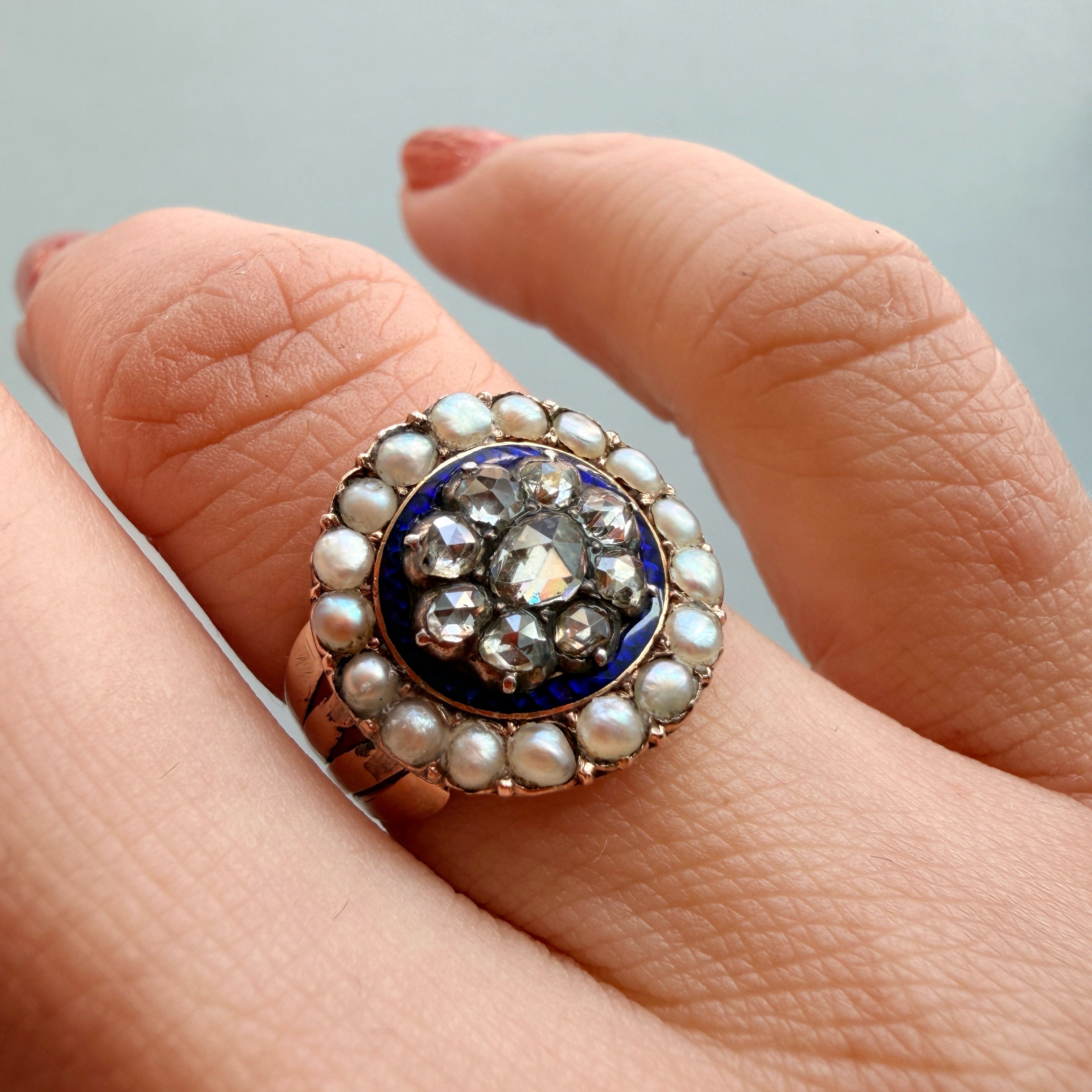 Georgian era 14K Gold diamond “Bague au Firmament” Ring