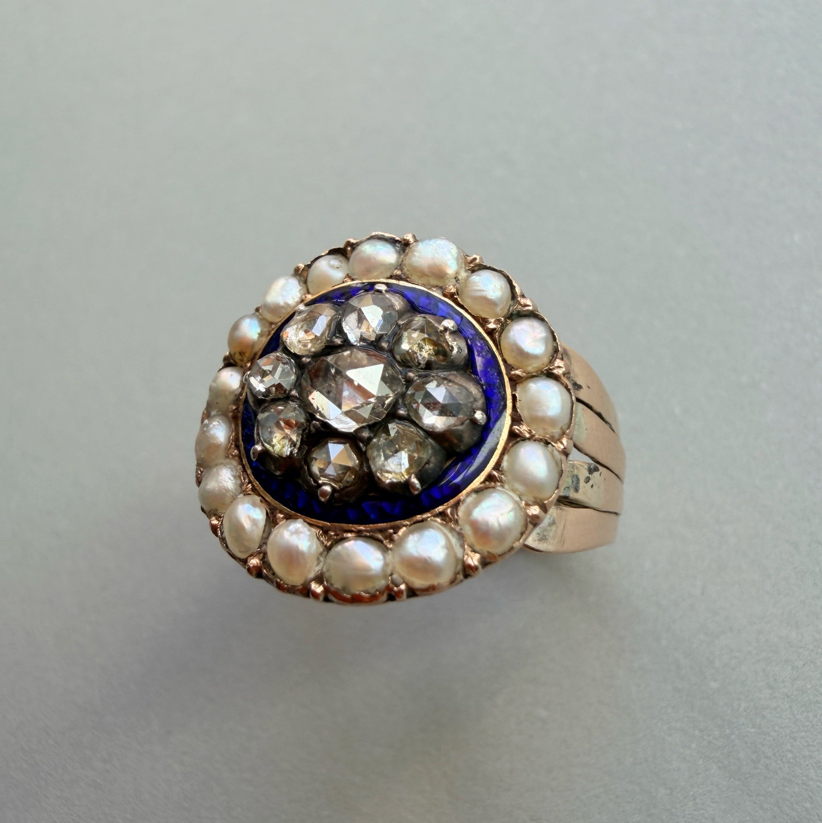 Georgian era 14K Gold diamond “Bague au Firmament” Ring