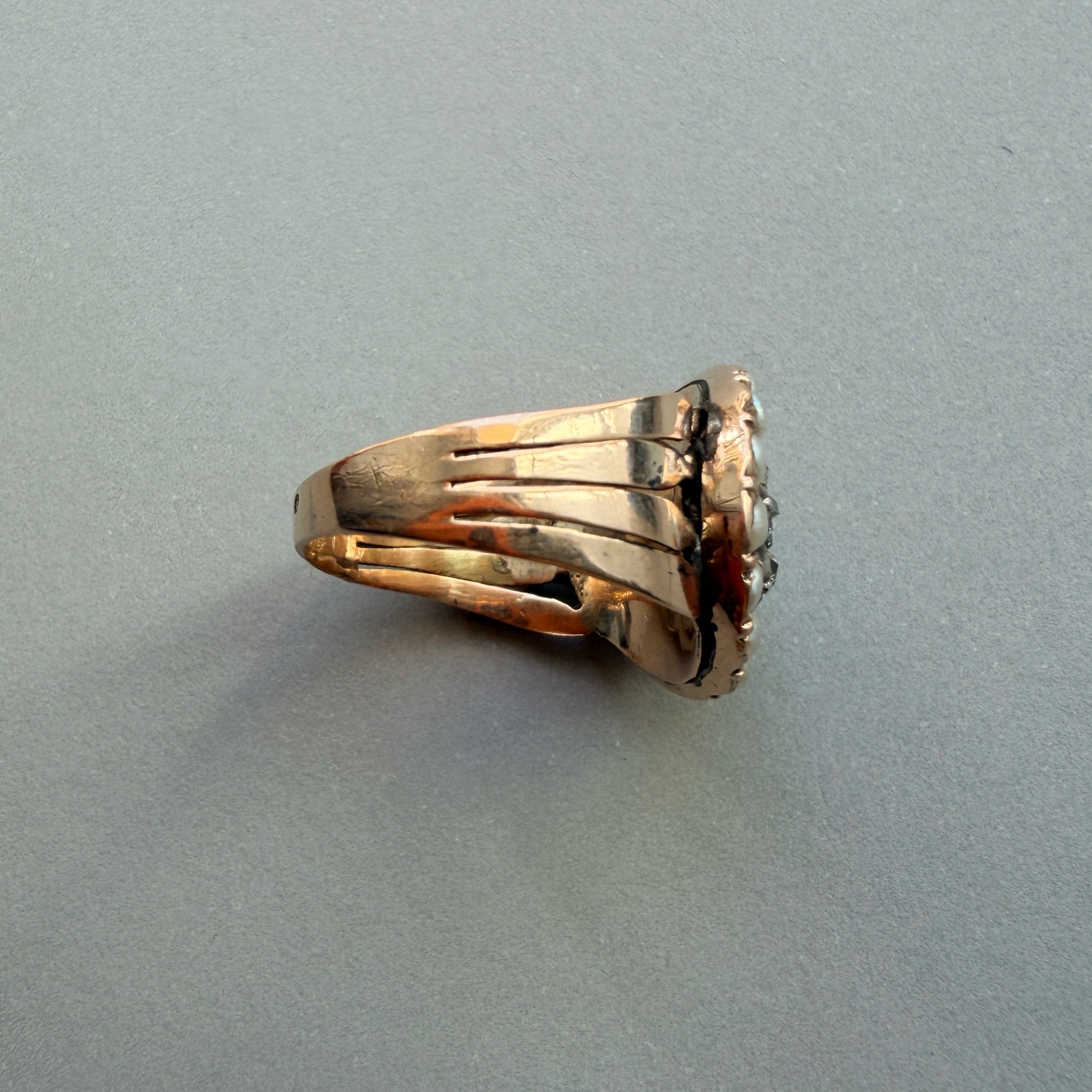 Georgian era 14K Gold diamond “Bague au Firmament” Ring