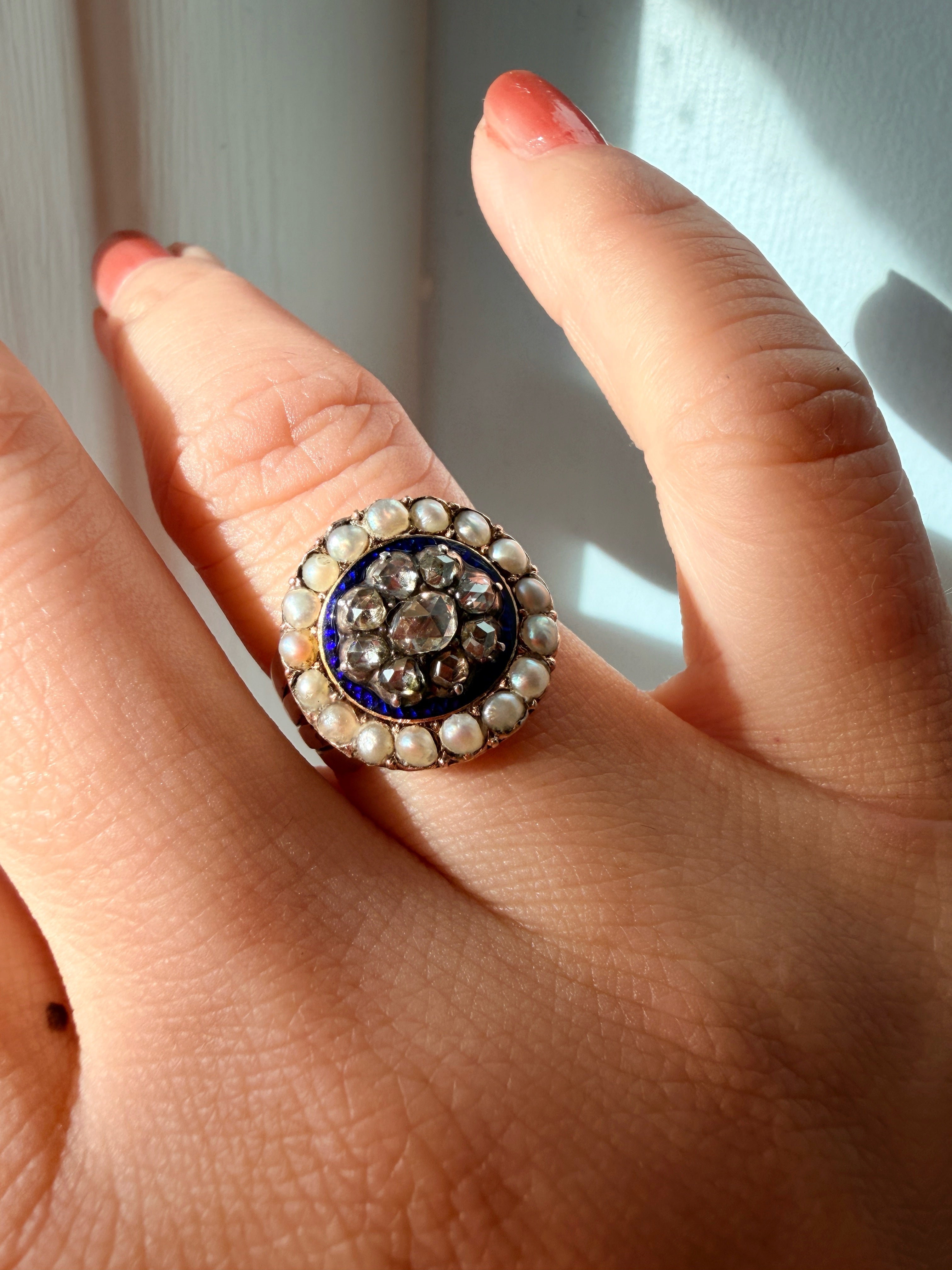 Georgian era 14K Gold diamond “Bague au Firmament” Ring