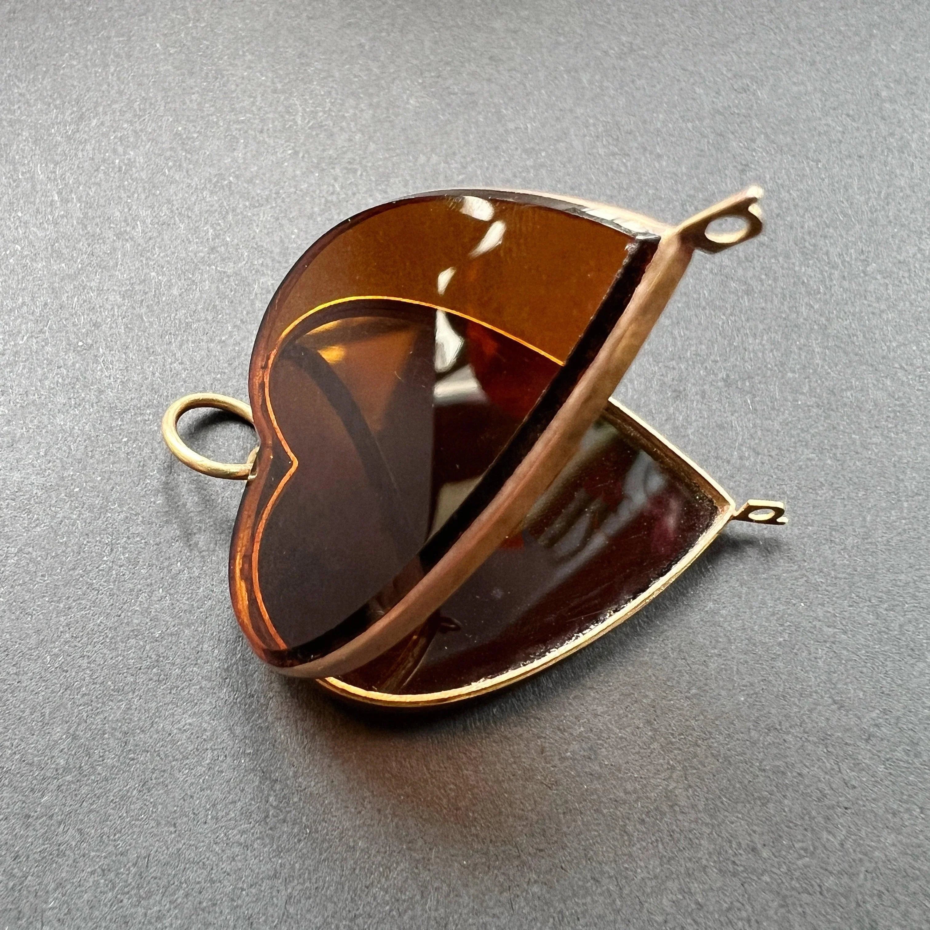 Rare Georgian era 18k gold heart locket pendant - Curiously timeless