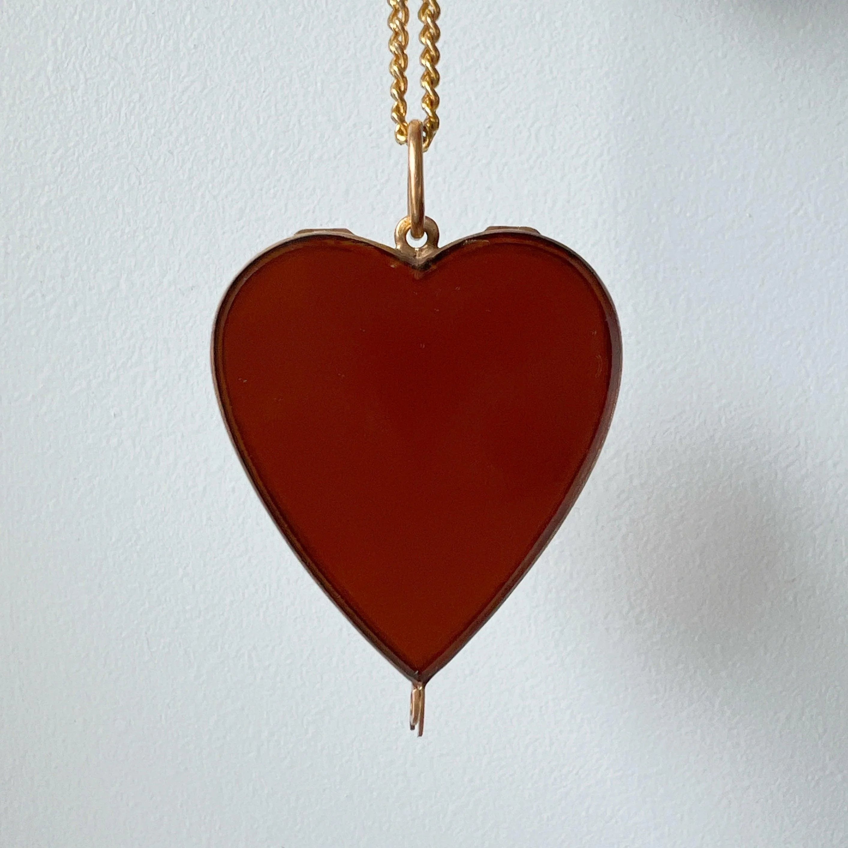 Rare Georgian era 18k gold heart locket pendant - Curiously timeless
