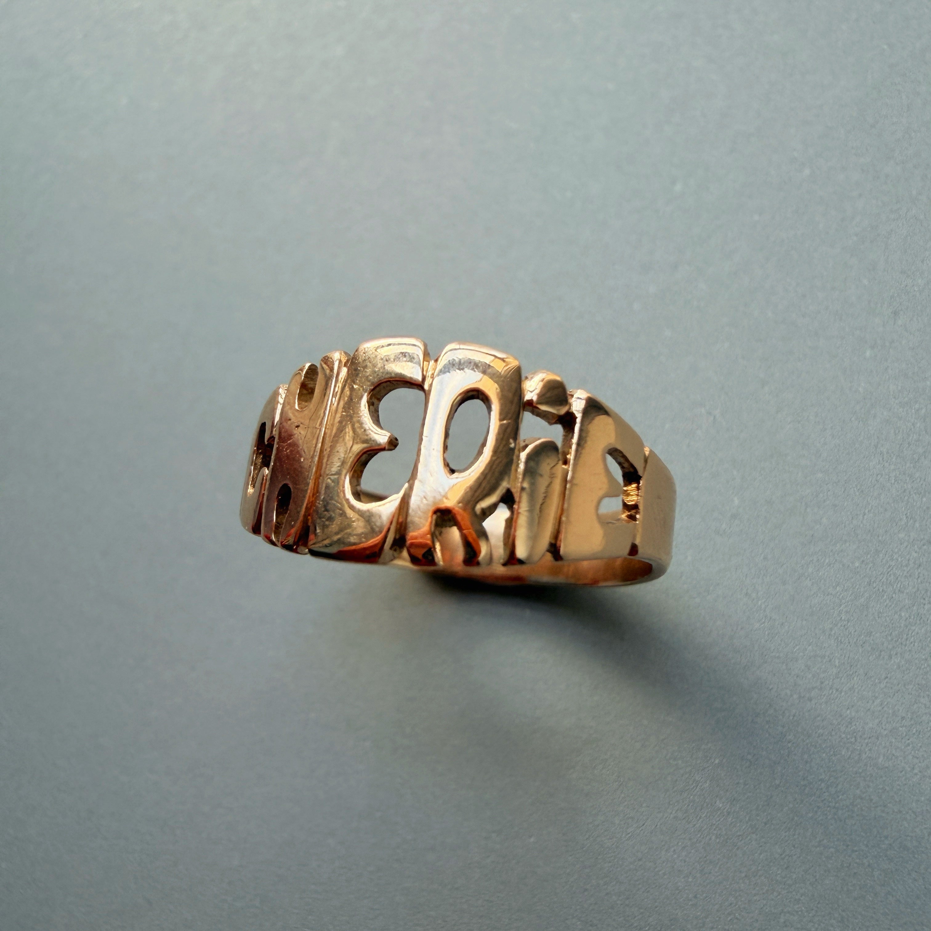 French vintage 18K gold “Darling” or “sweetheart” ring