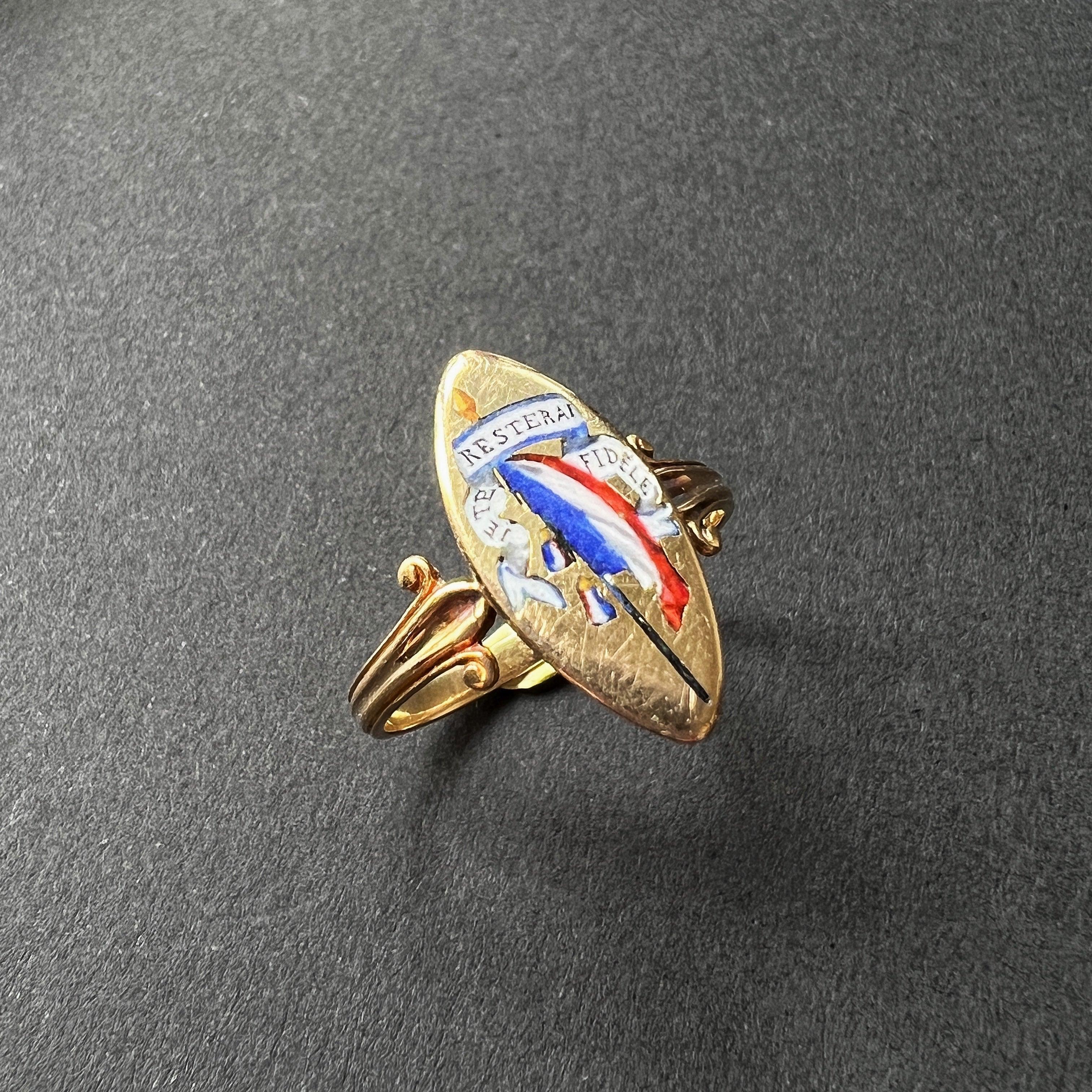 Rare Antique 18K ring “I will stay faithful to you” - Curiously timeless