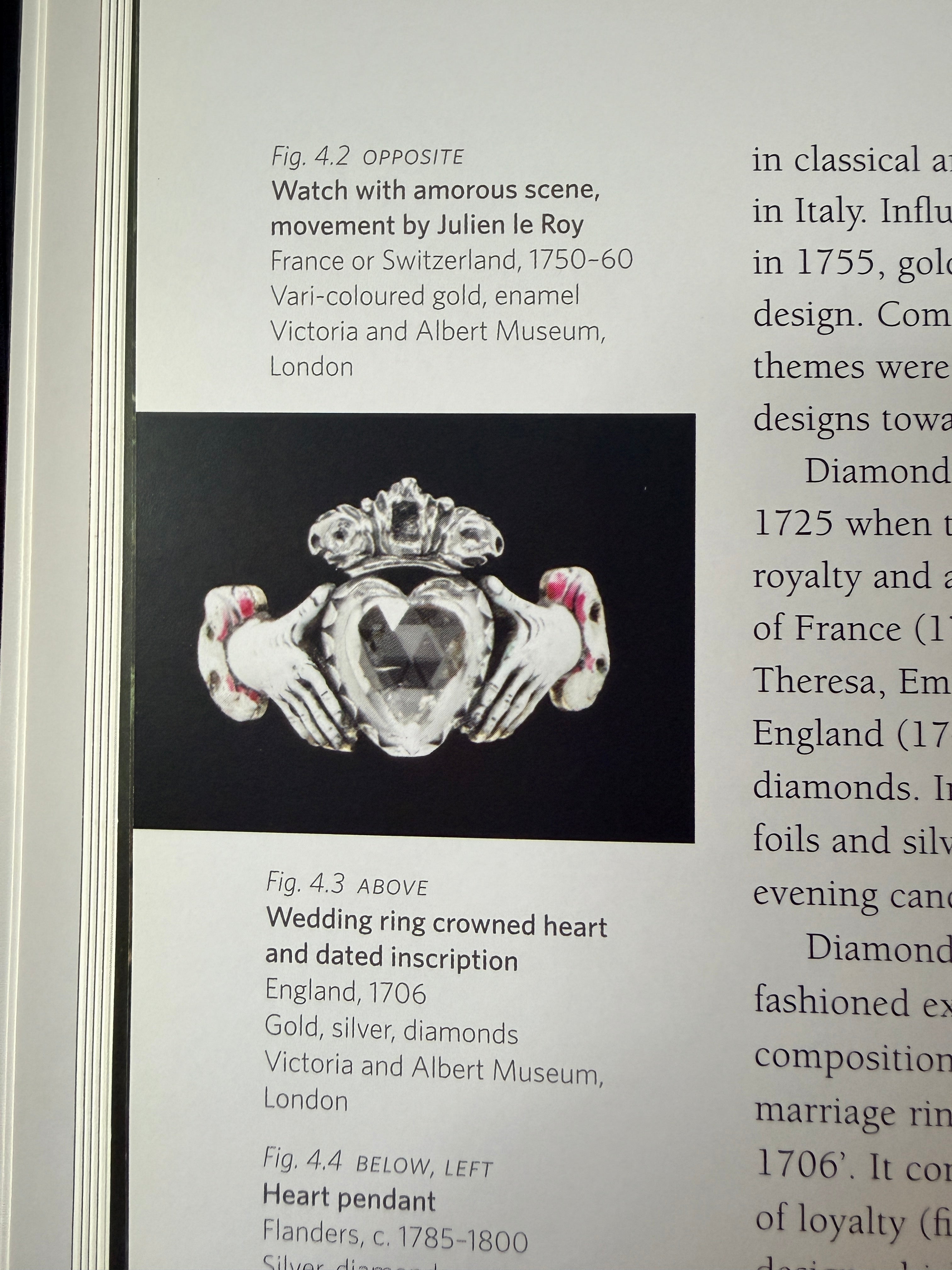 Rare Georgian 14k gold Hands of Loyalty Diamond Heart ring