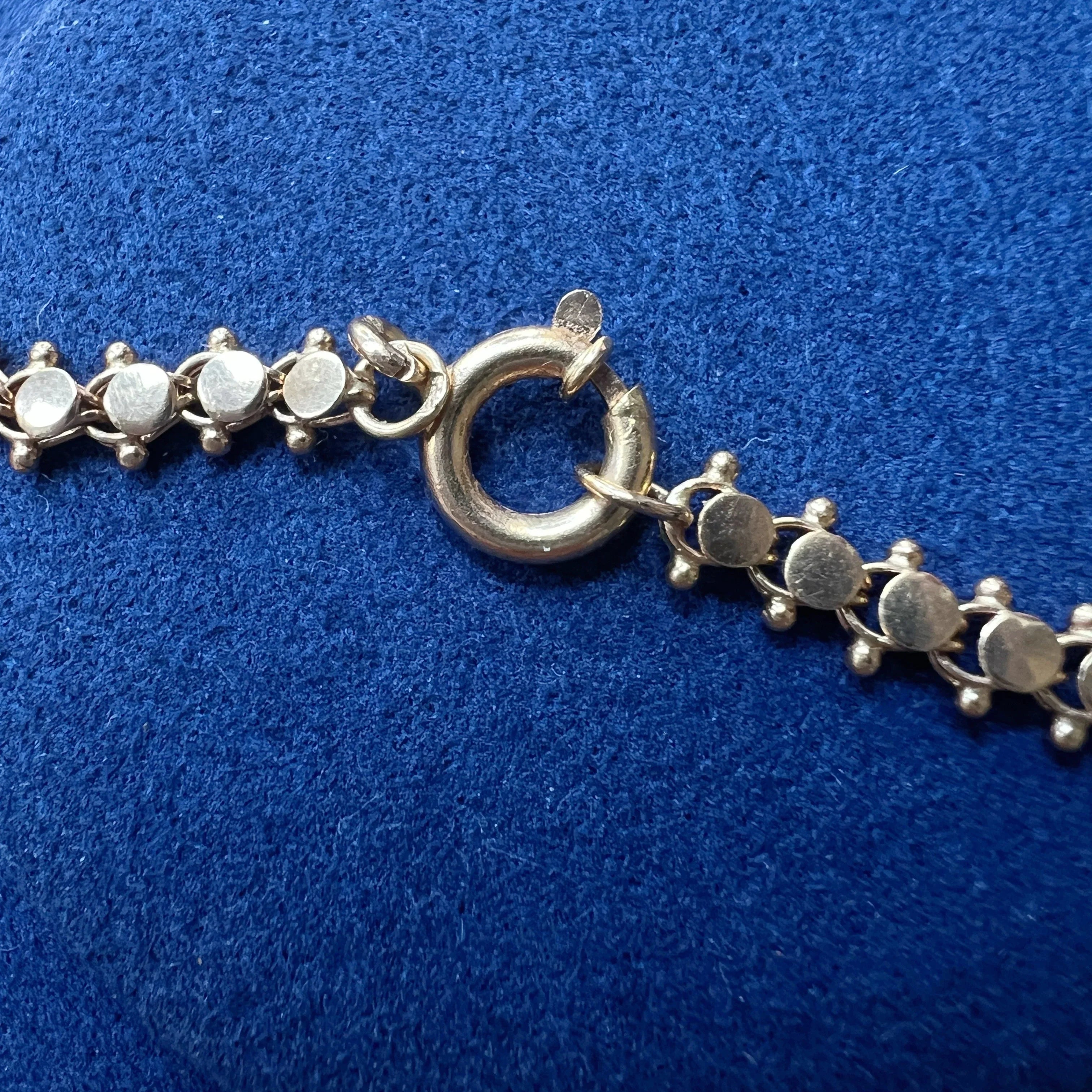 French vintage 18K Gold Heart Necklace