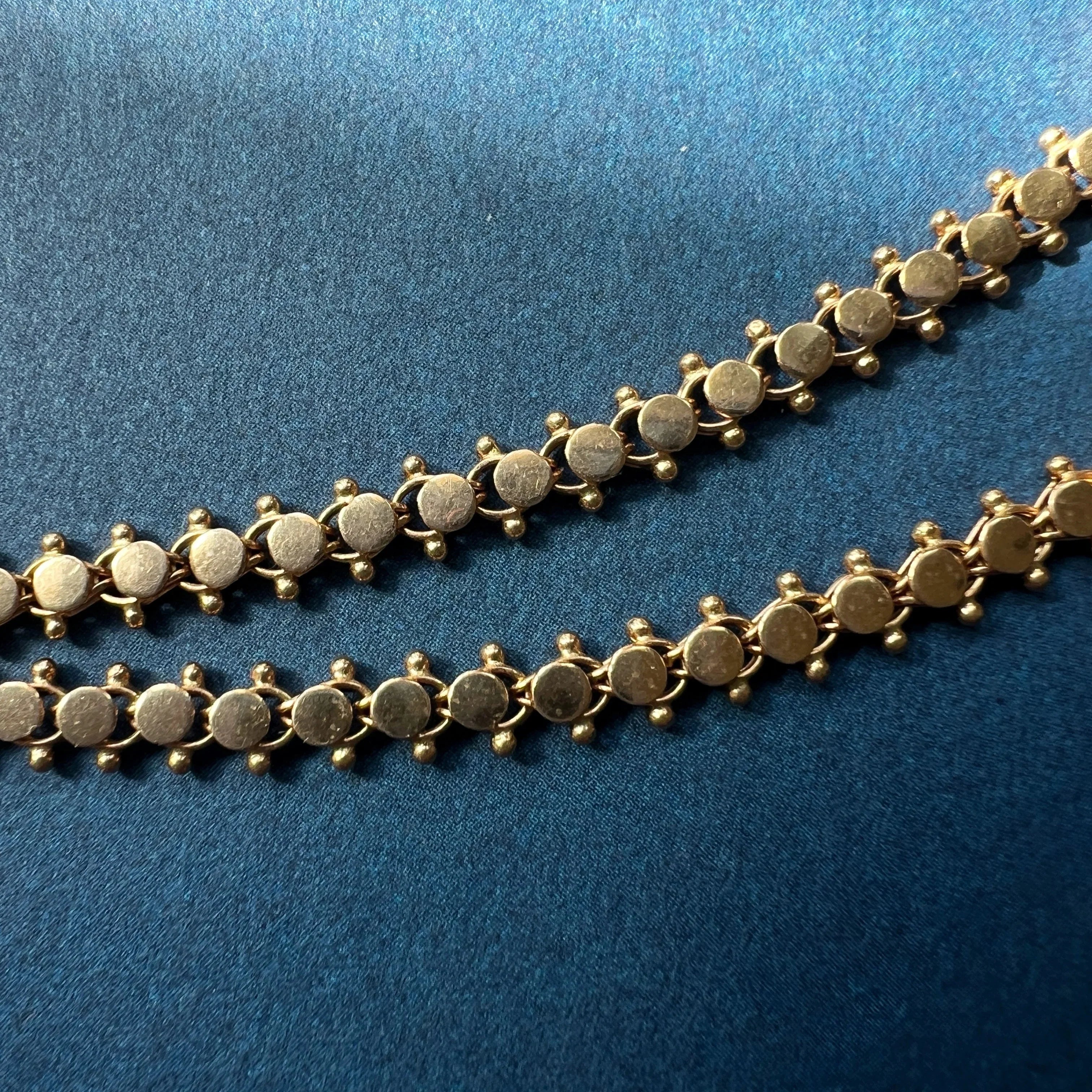 French vintage 18K Gold Heart Necklace