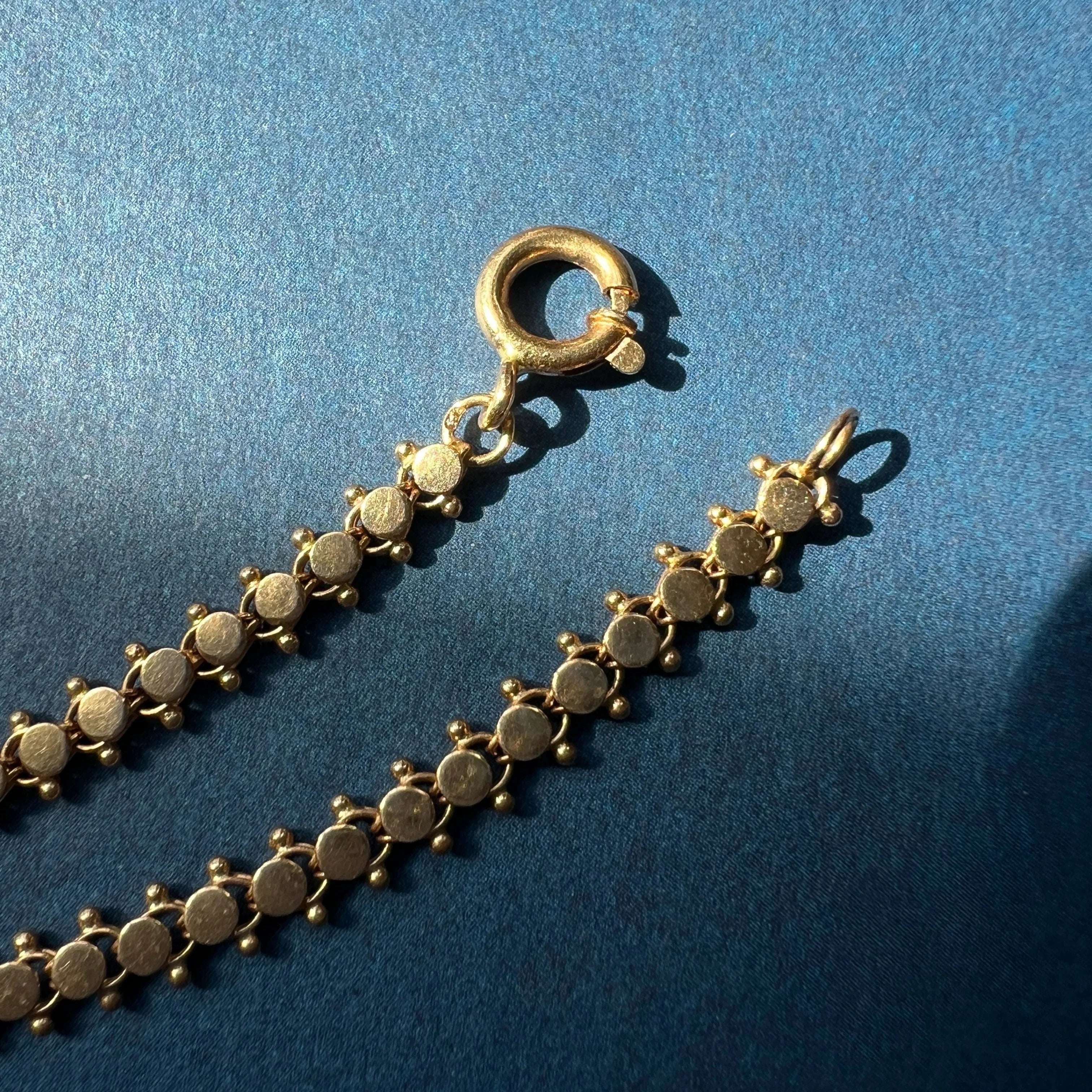 French vintage 18K Gold Heart Necklace