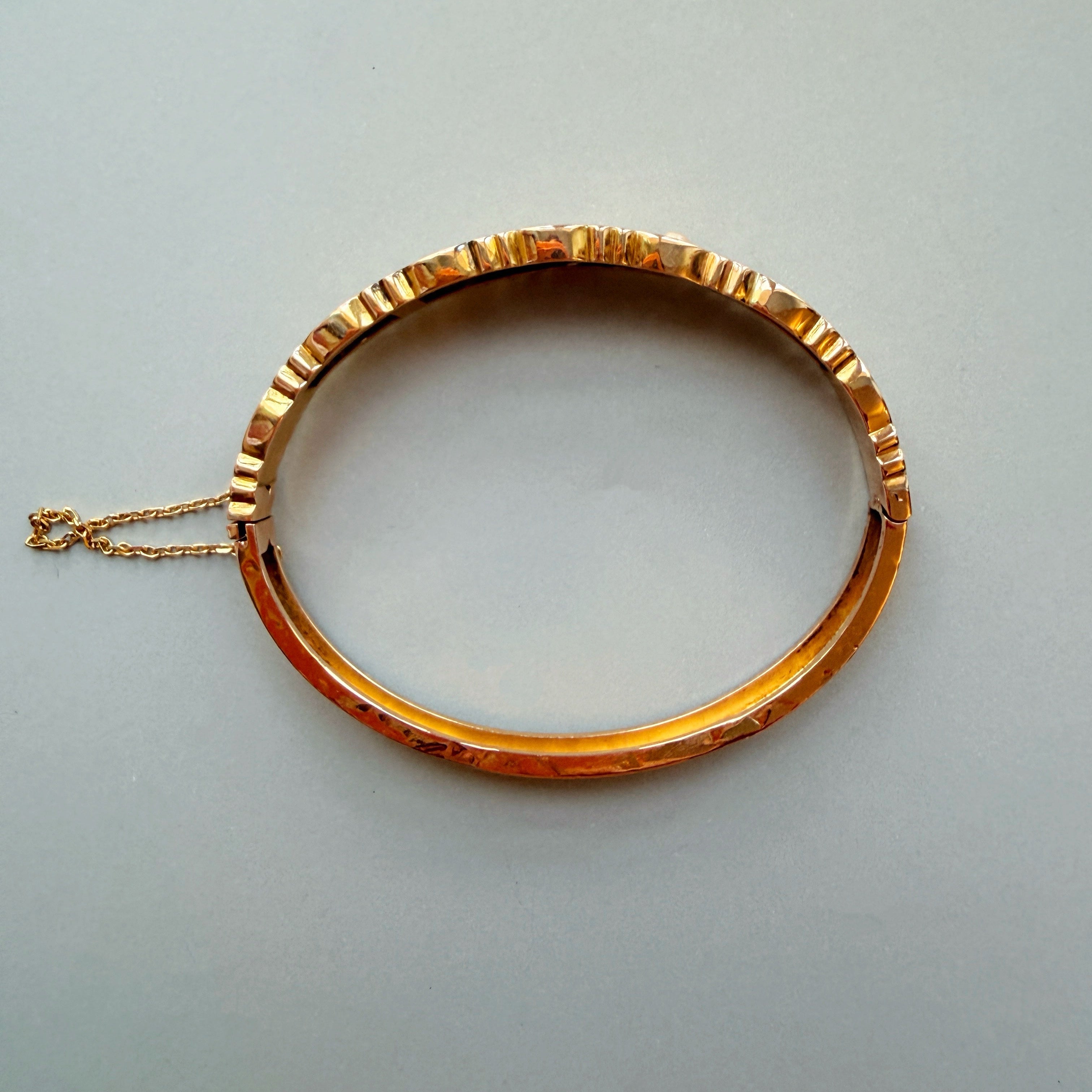 Art Nouveau era 18K gold sapphire pearl bracelet