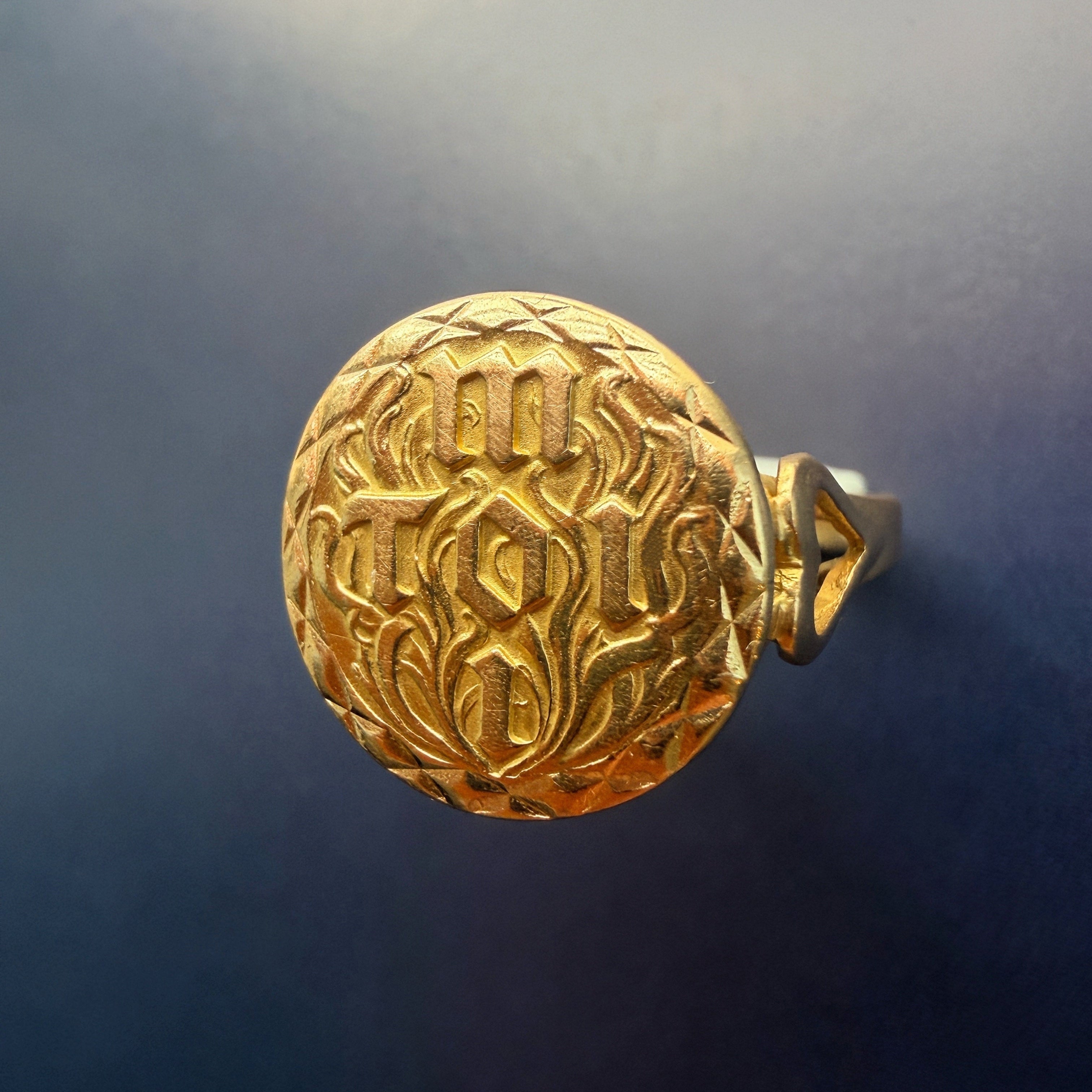 French Vintage 18K gold “Toi & Moi” (You and Me) love ring