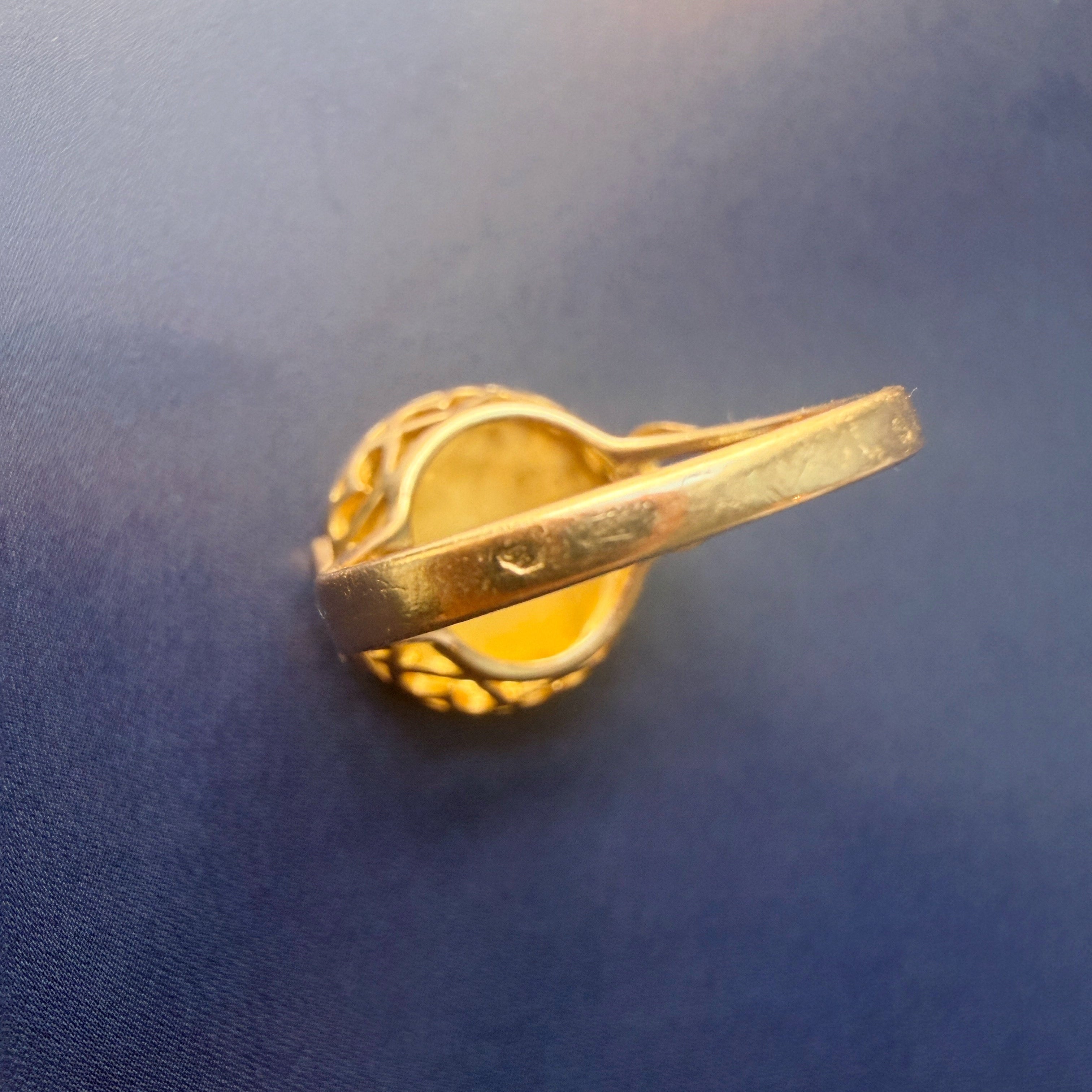 French Vintage 18K gold “Toi & Moi” (You and Me) love ring