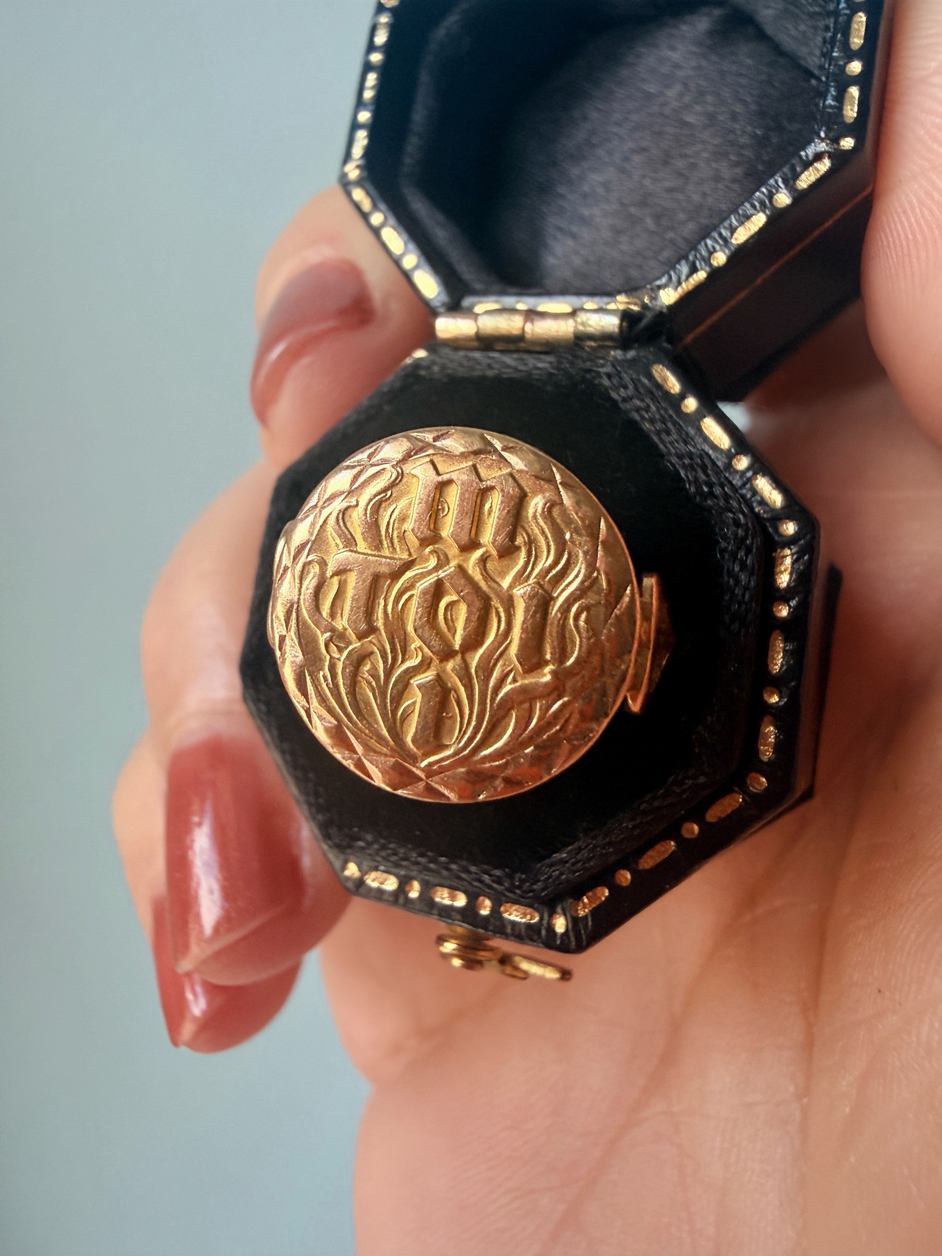 French Vintage 18K gold “Toi & Moi” (You and Me) love ring