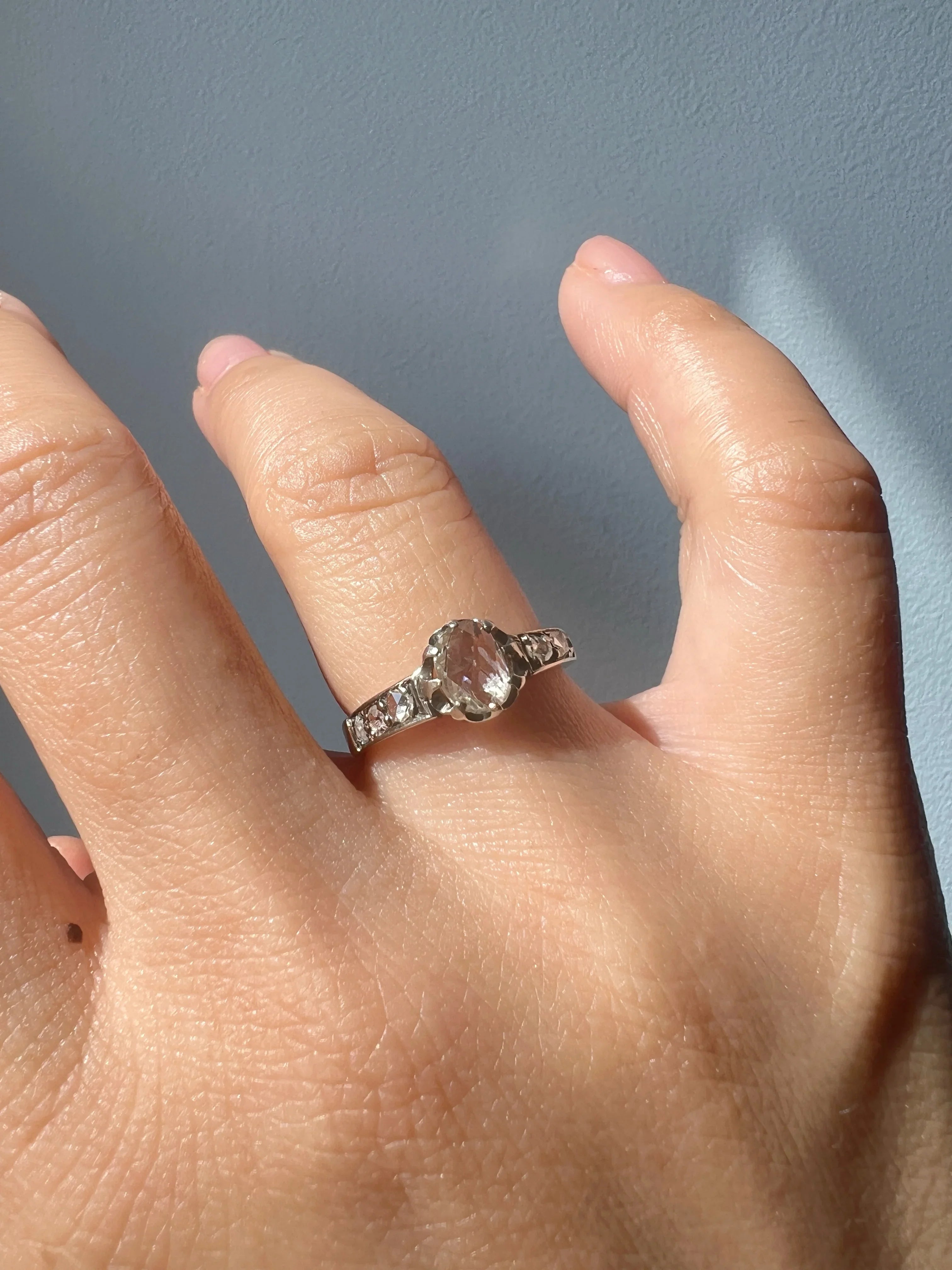 Victorian era 18K gold rose cut diamond ring