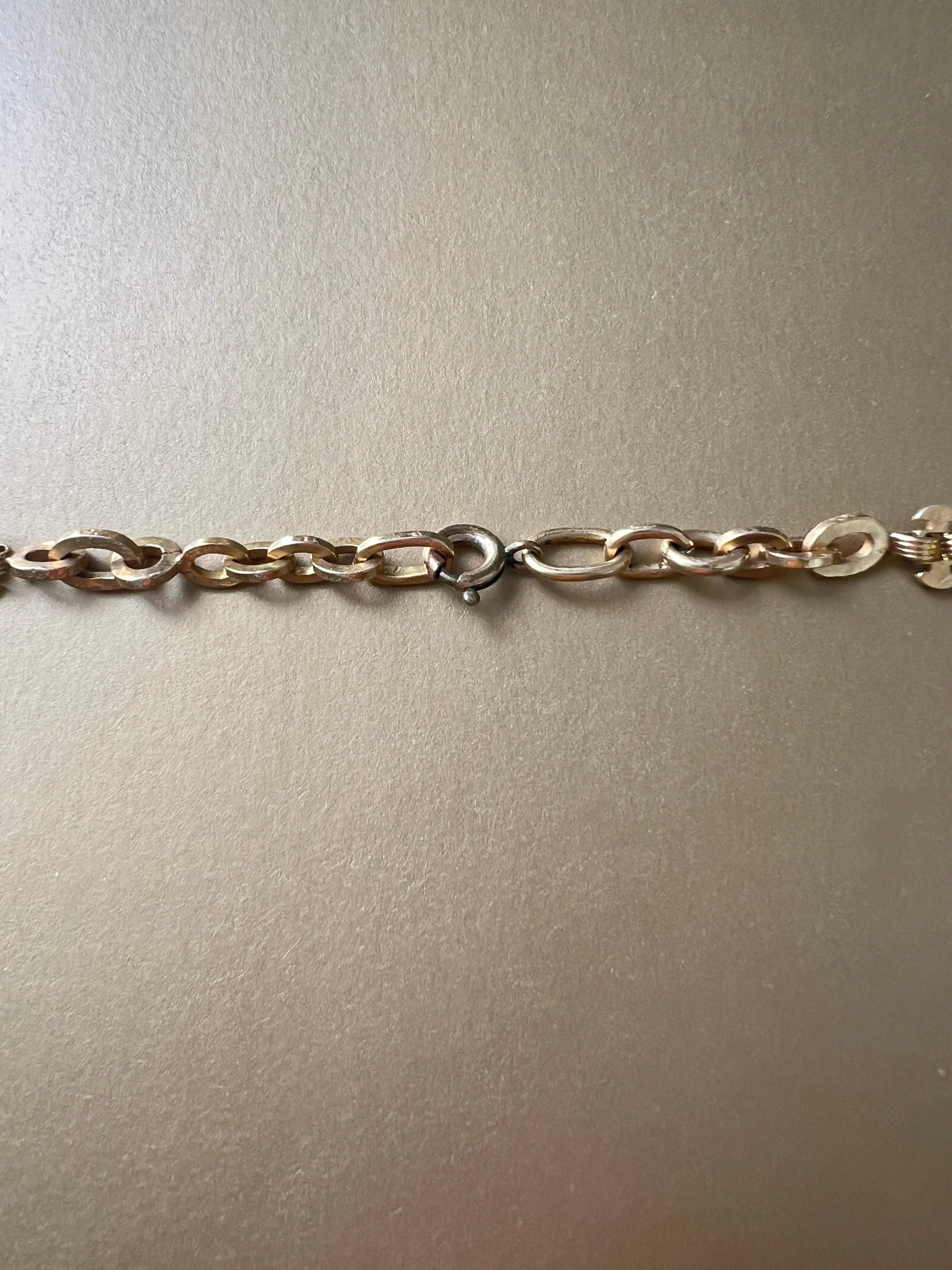 French Antique 18K Rose Gold Necklace with Locket pendant