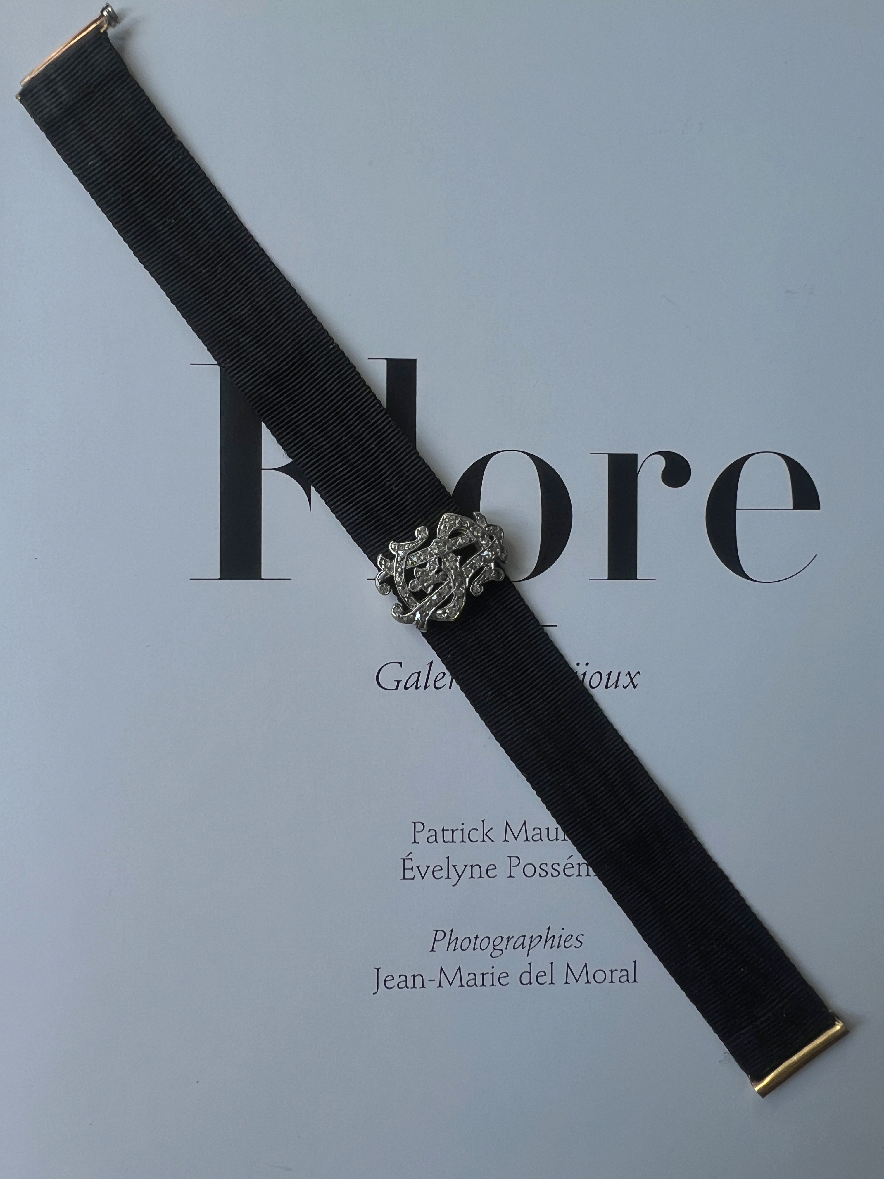 Victorian era 18K gold diamond “AS” or “VS” monograms bracelet