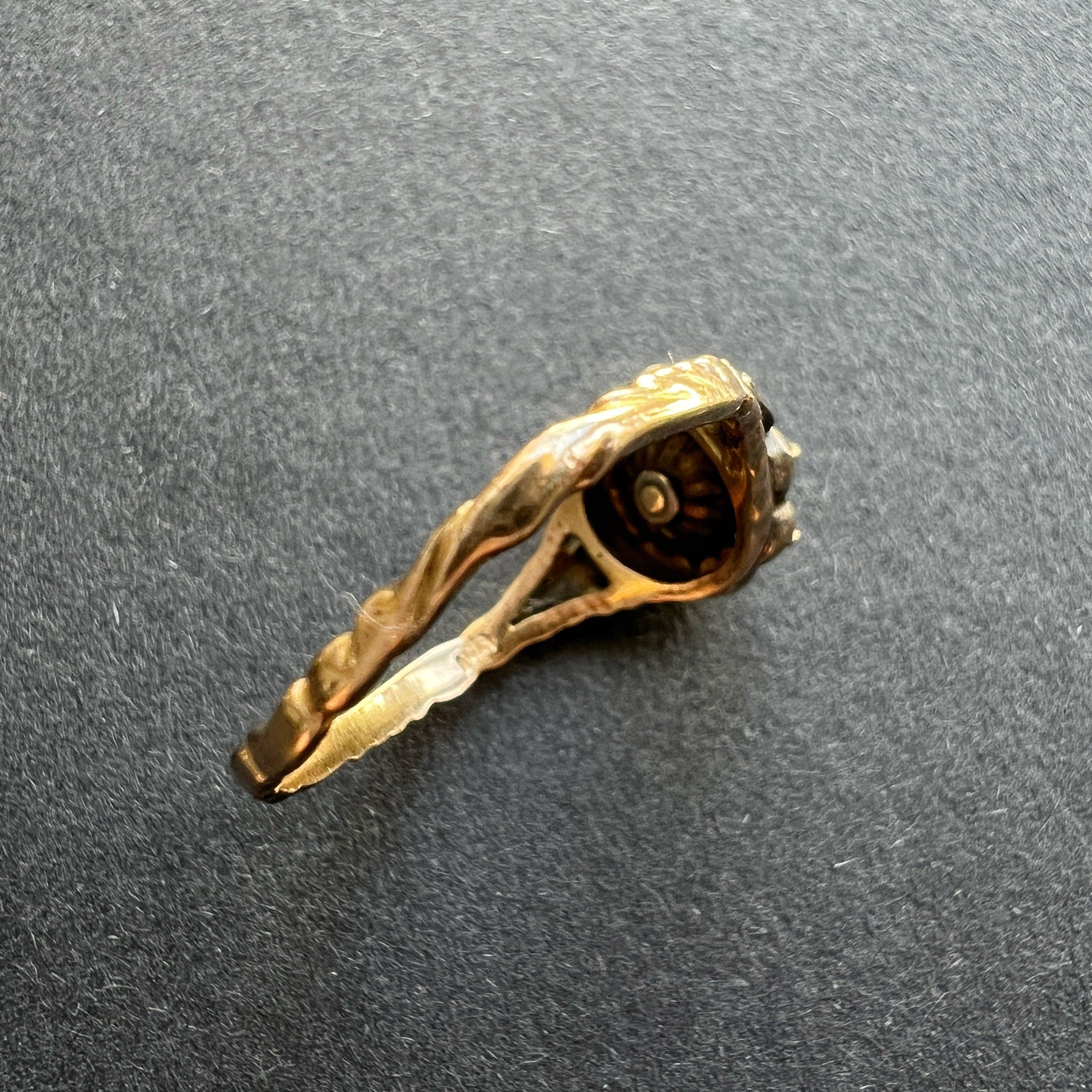 Georgian era 14K yellow gold diamond ring