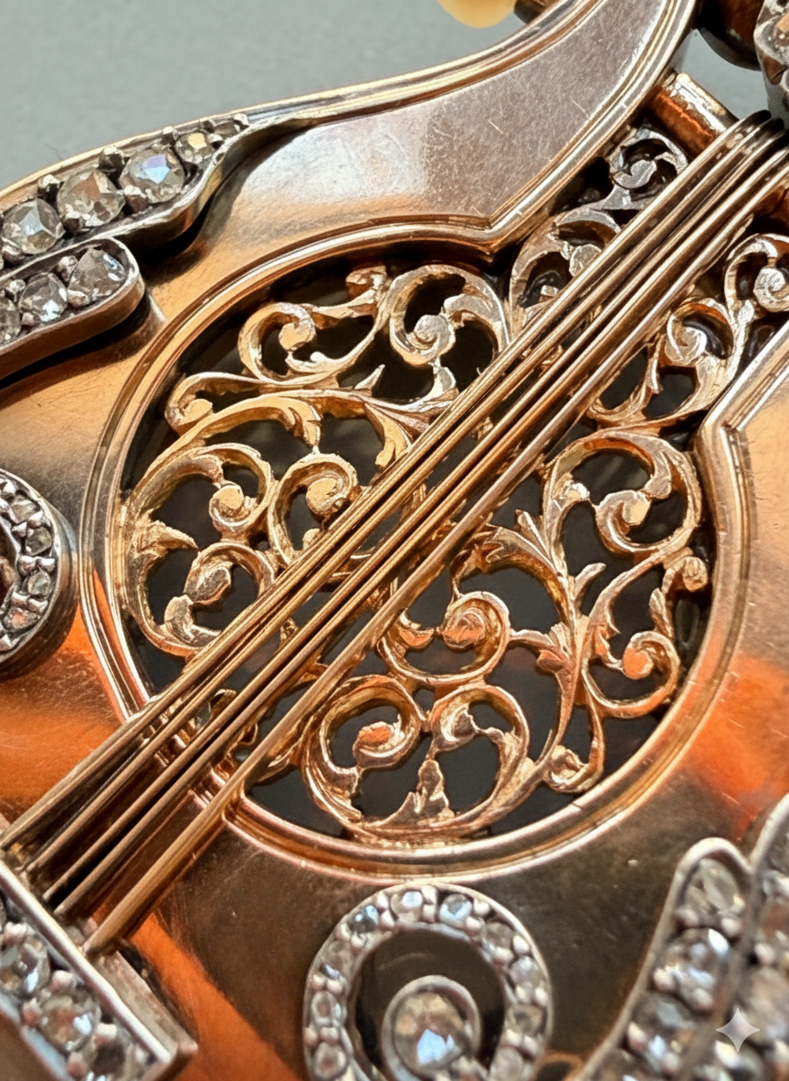 Antique Victorian 18K Gold diamond pearl Vinaigrette Locket