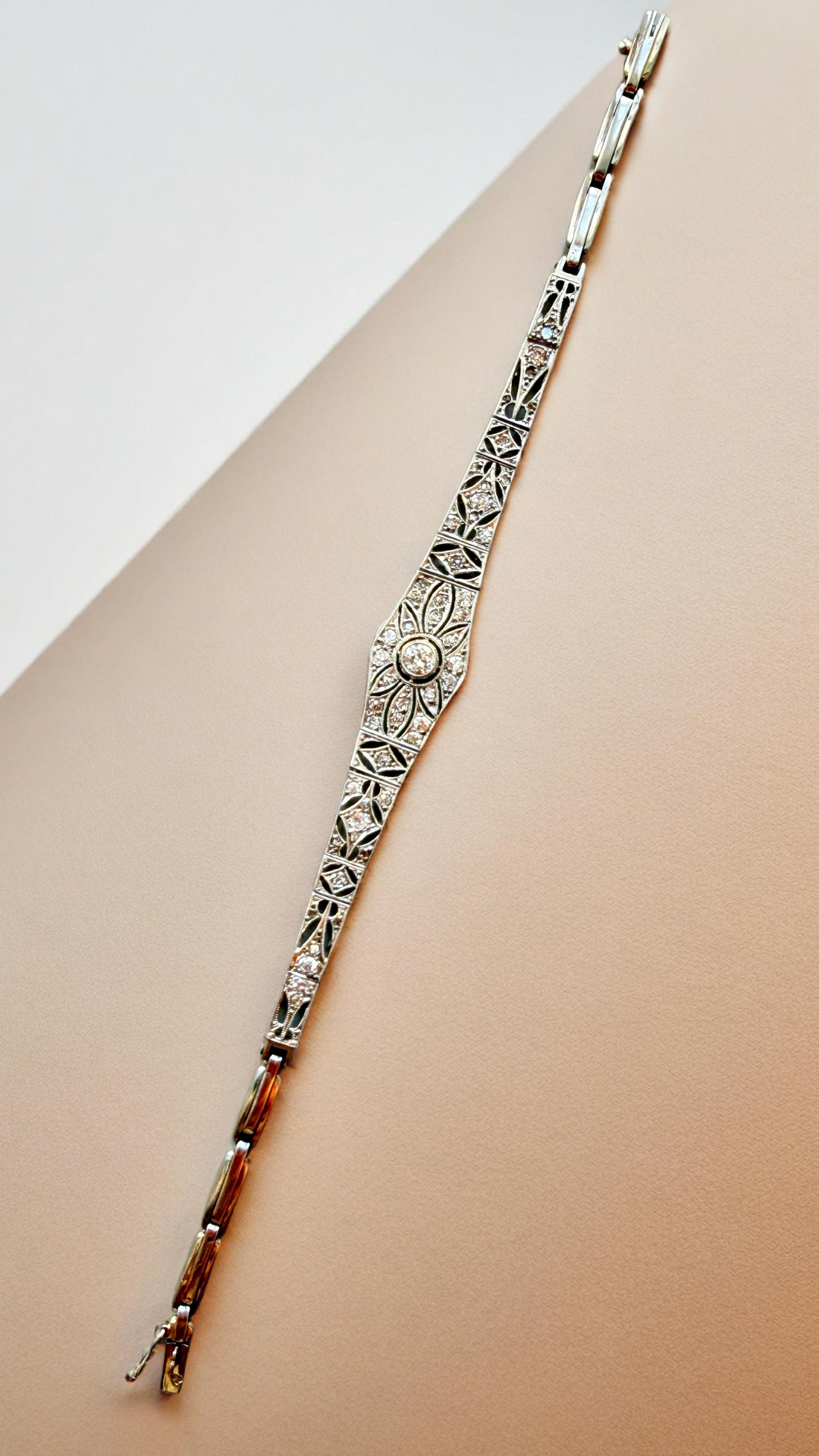 Art Deco era Platinum diamond bracelet