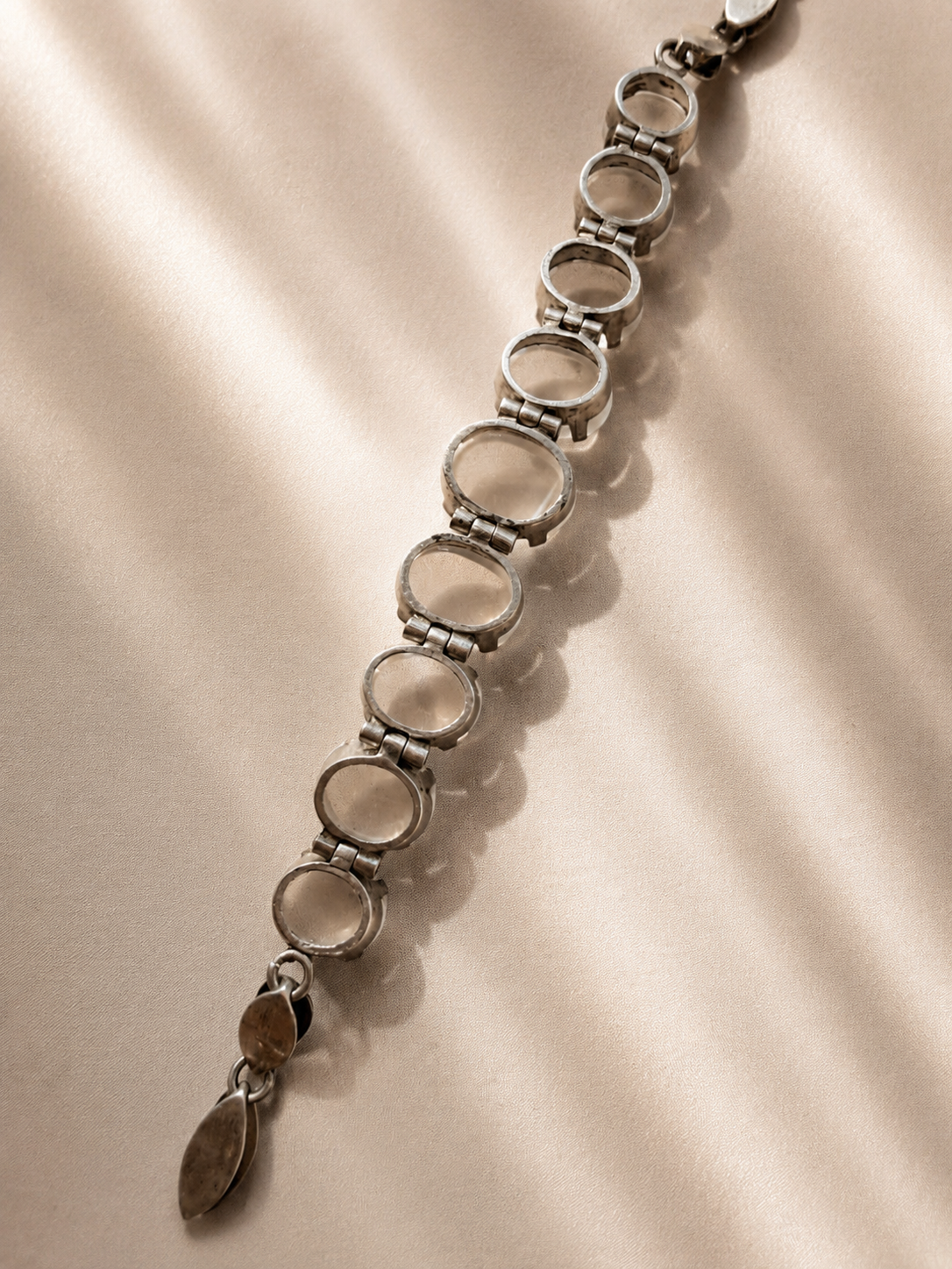 Vintage Silver Moonstone cabochon Bracelet