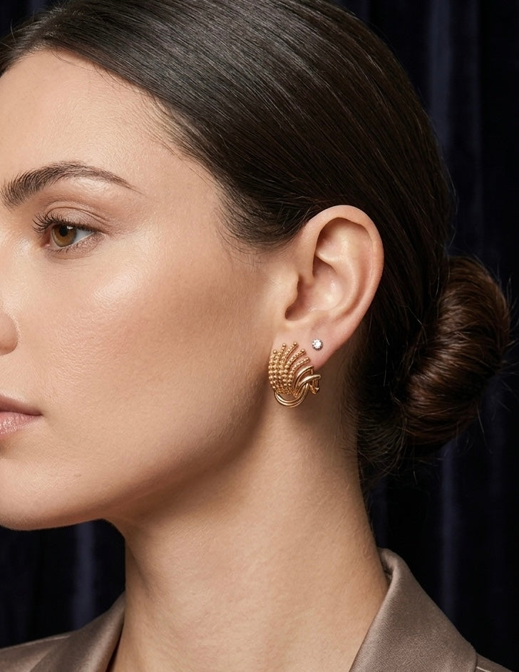 Boucheron vintage 18K yellow gold earrings
