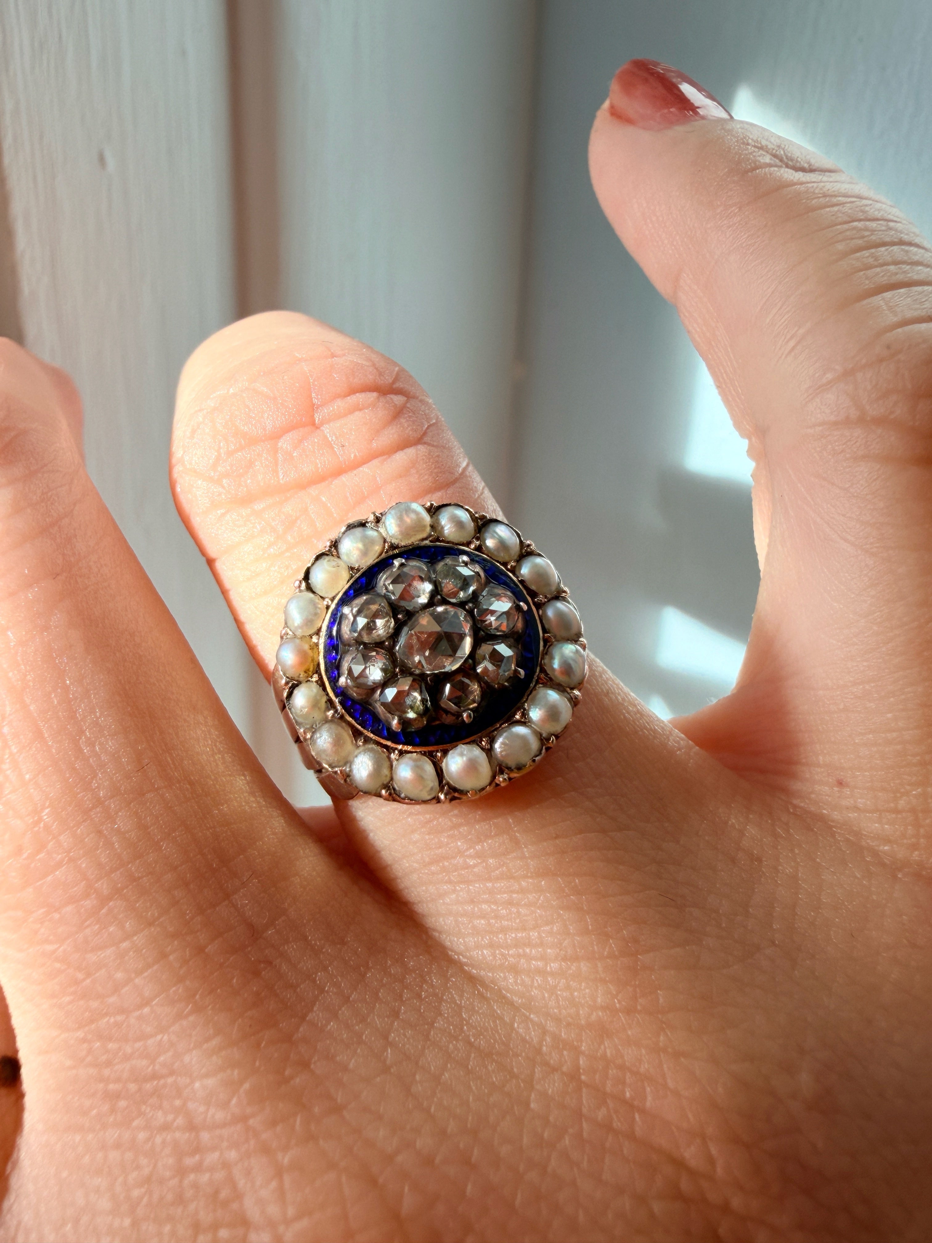 Georgian era 14K Gold diamond “Bague au Firmament” Ring 