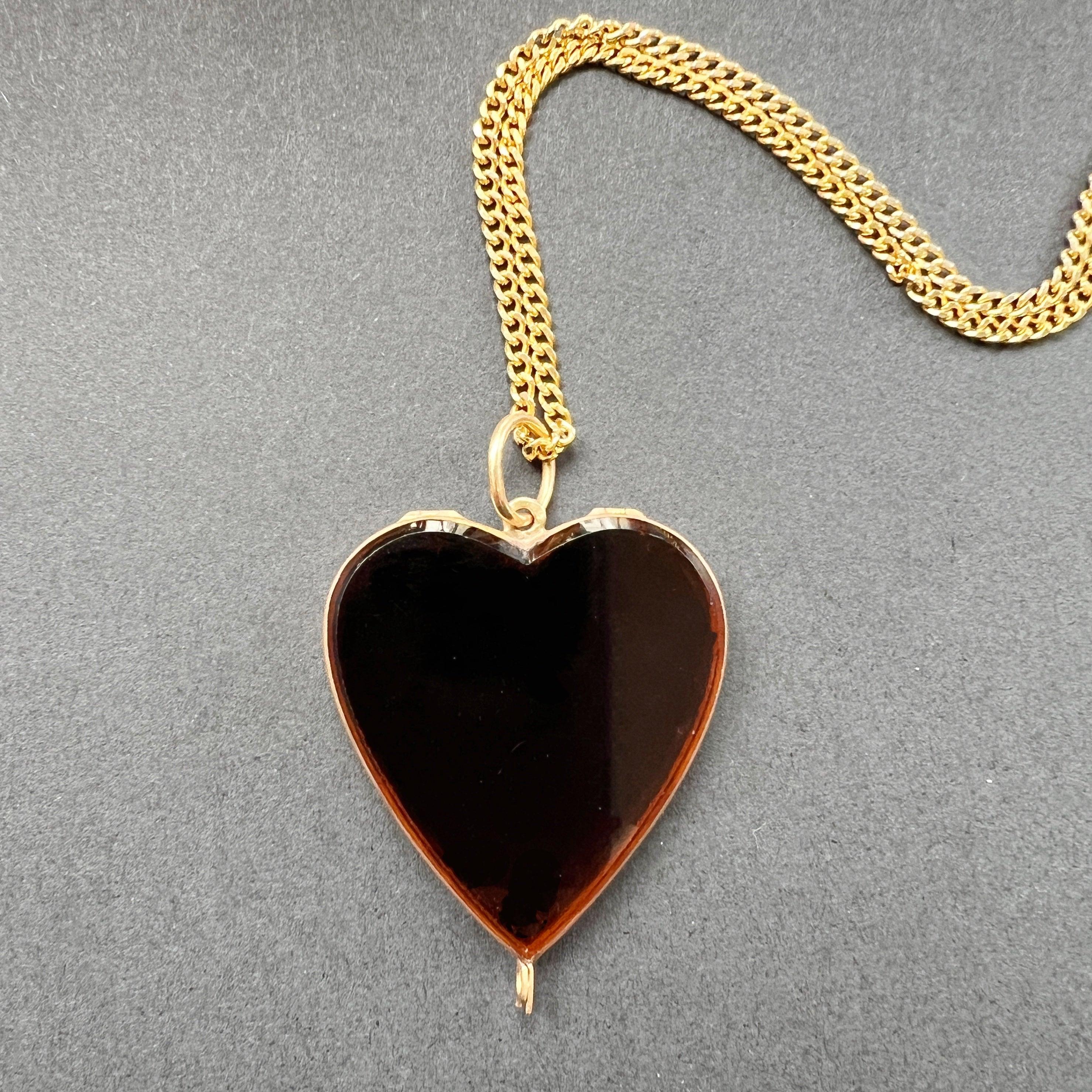 Rare Georgian era 18k gold heart locket pendant - Curiously timeless