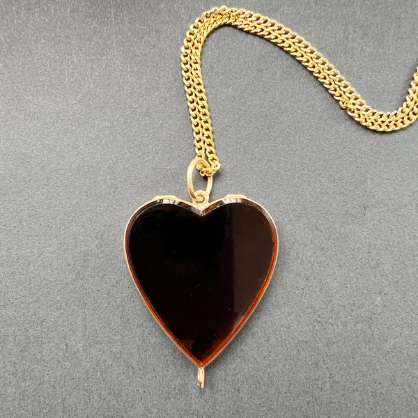 Rare Georgian era 18k gold heart locket pendant