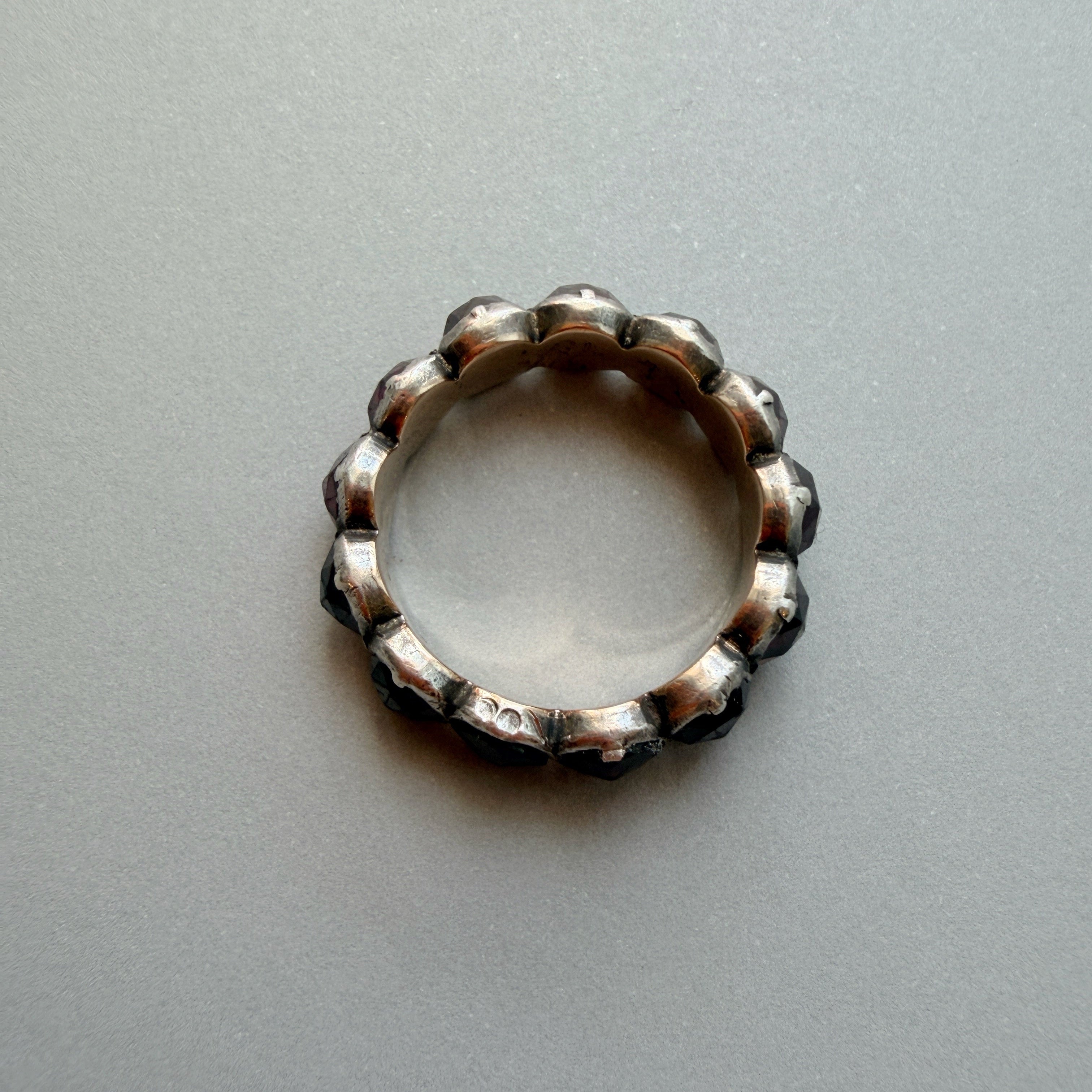 Georgian Era 14k gold Garnet Eternity Ring