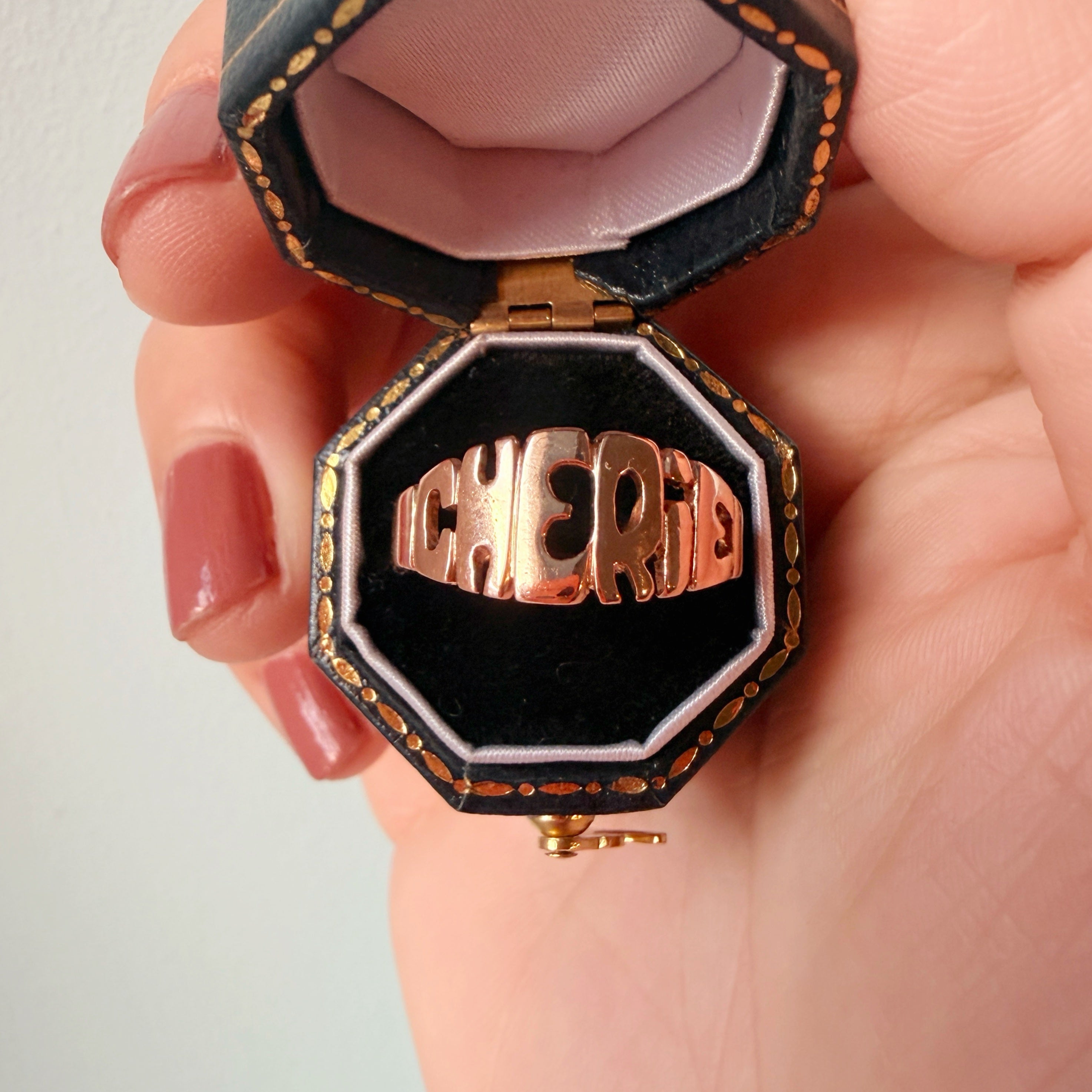 French vintage 18K gold “Darling” or “sweetheart” ring