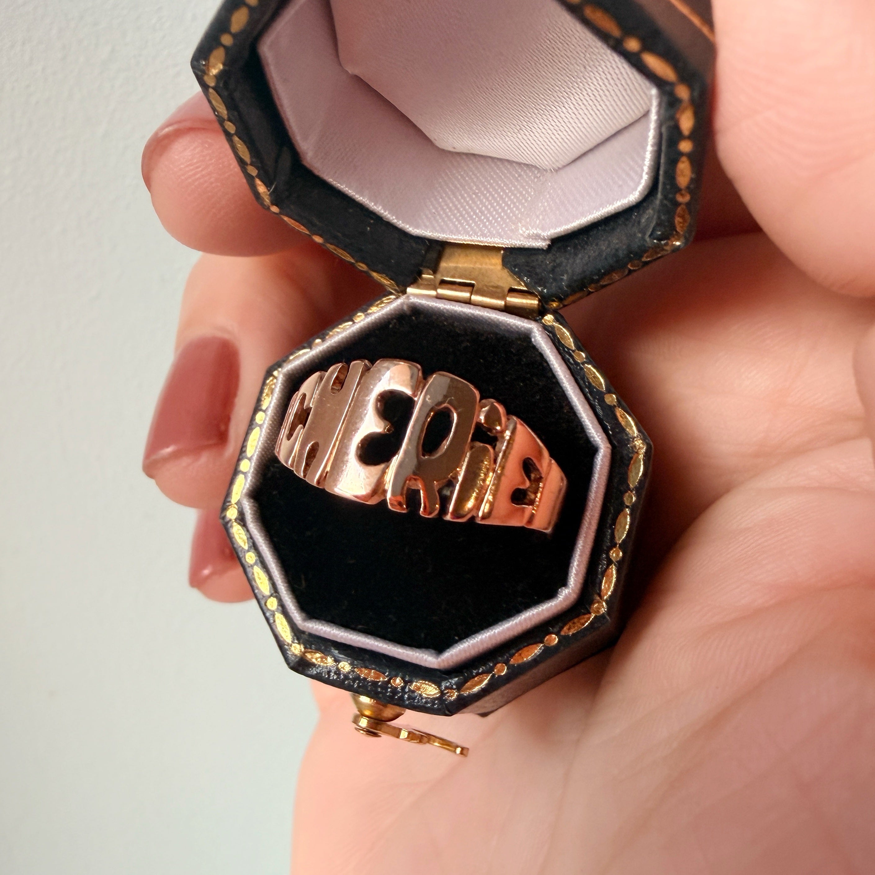 French vintage 18K gold “Darling” or “sweetheart” ring