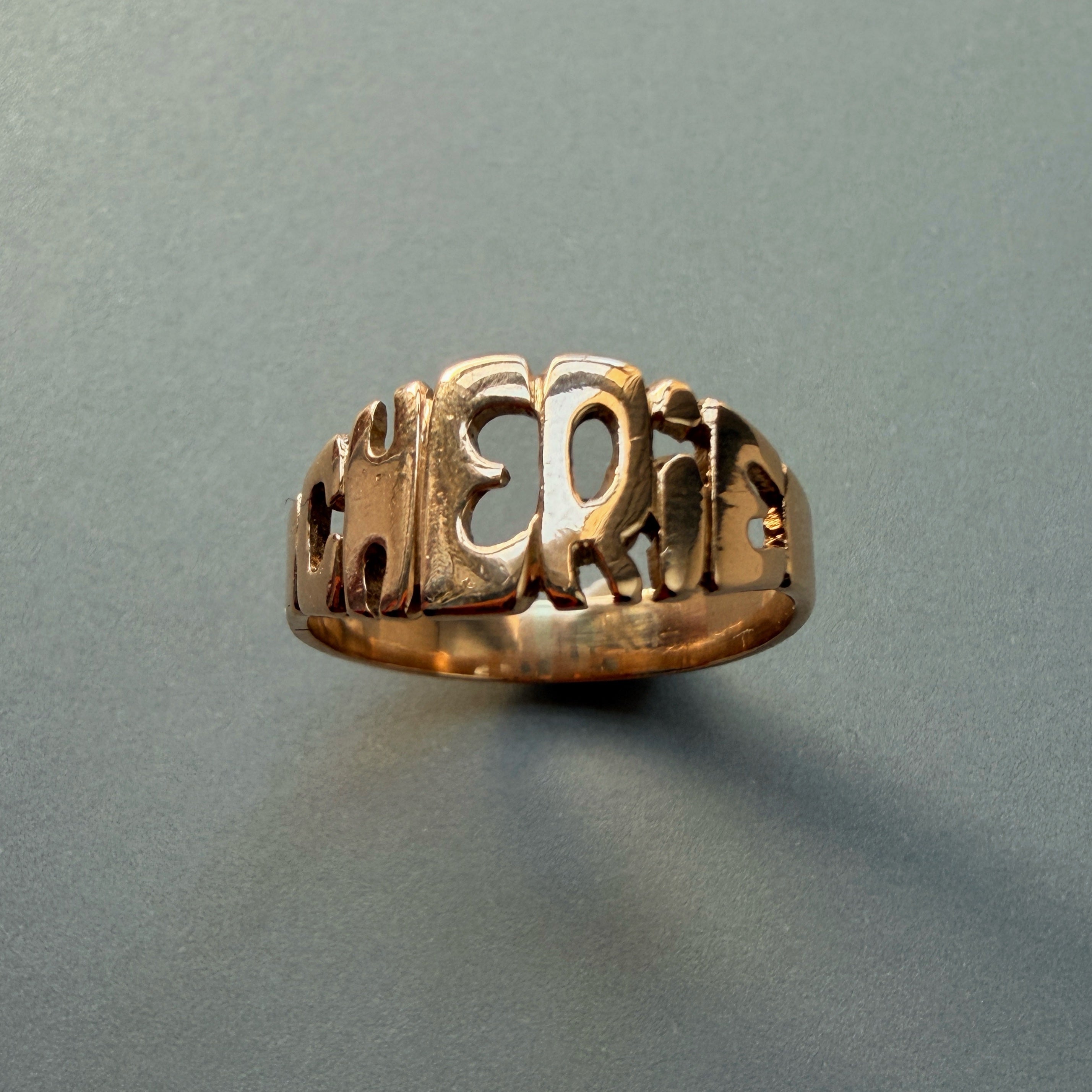 French vintage 18K gold “Darling” or “sweetheart” ring