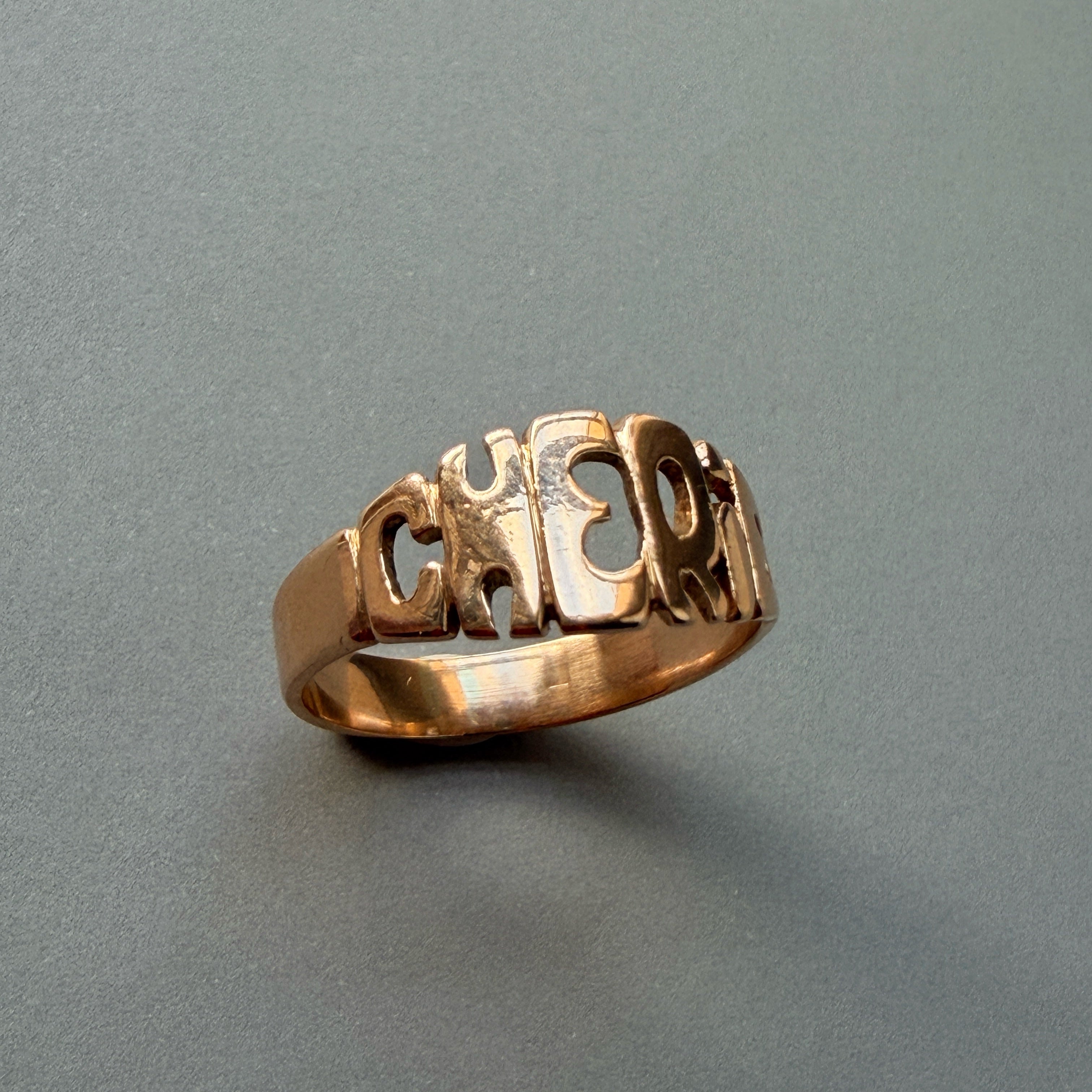 French vintage 18K gold “Darling” or “sweetheart” ring
