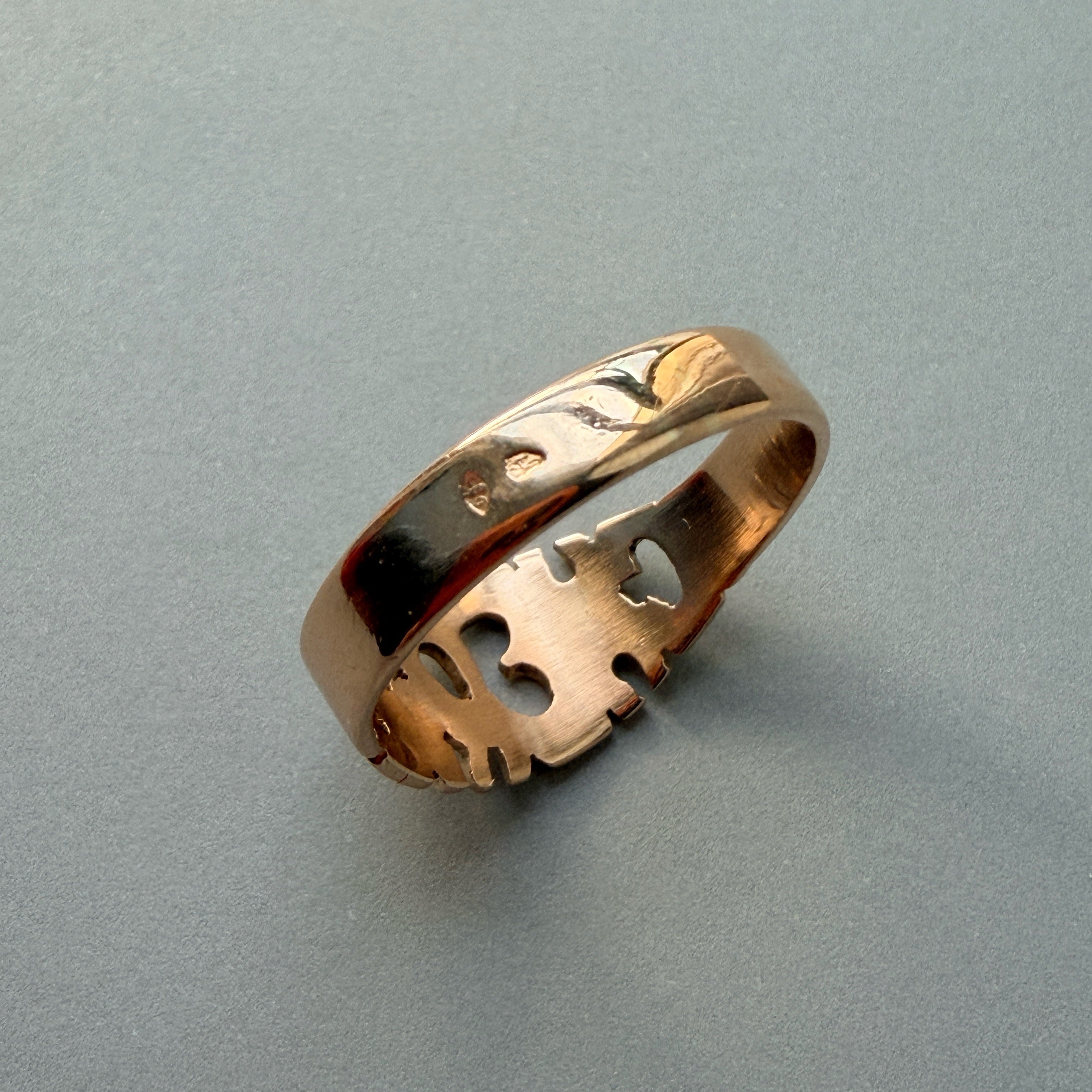 French vintage 18K gold “Darling” or “sweetheart” ring