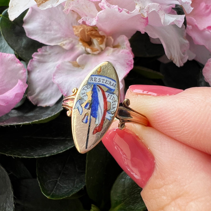 Rare antique enamel ring