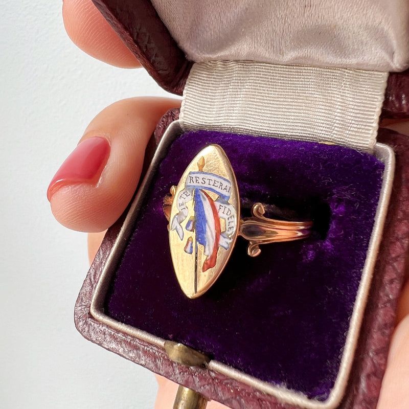 French antique patriotic ring 