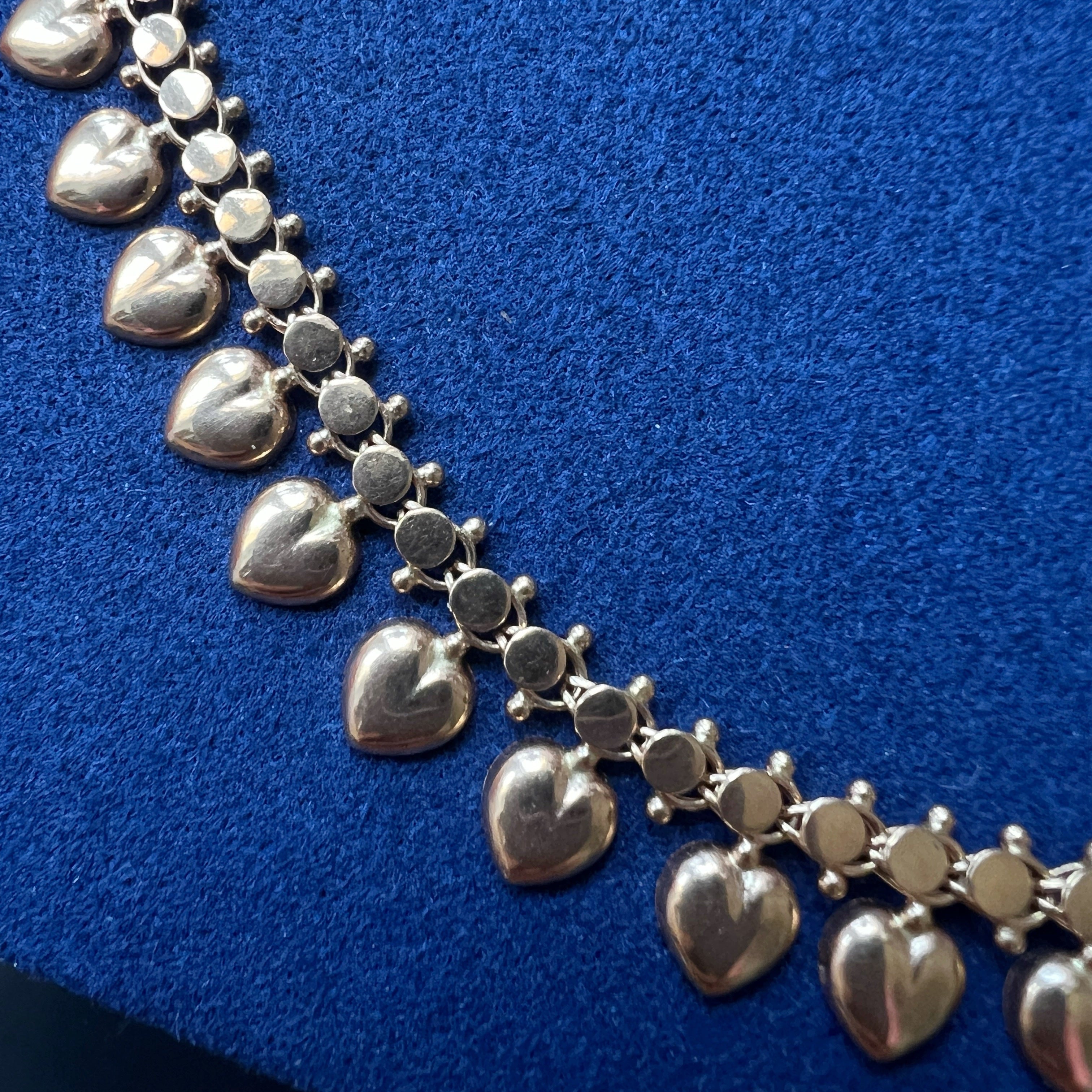 French vintage 18K Gold Heart Necklace