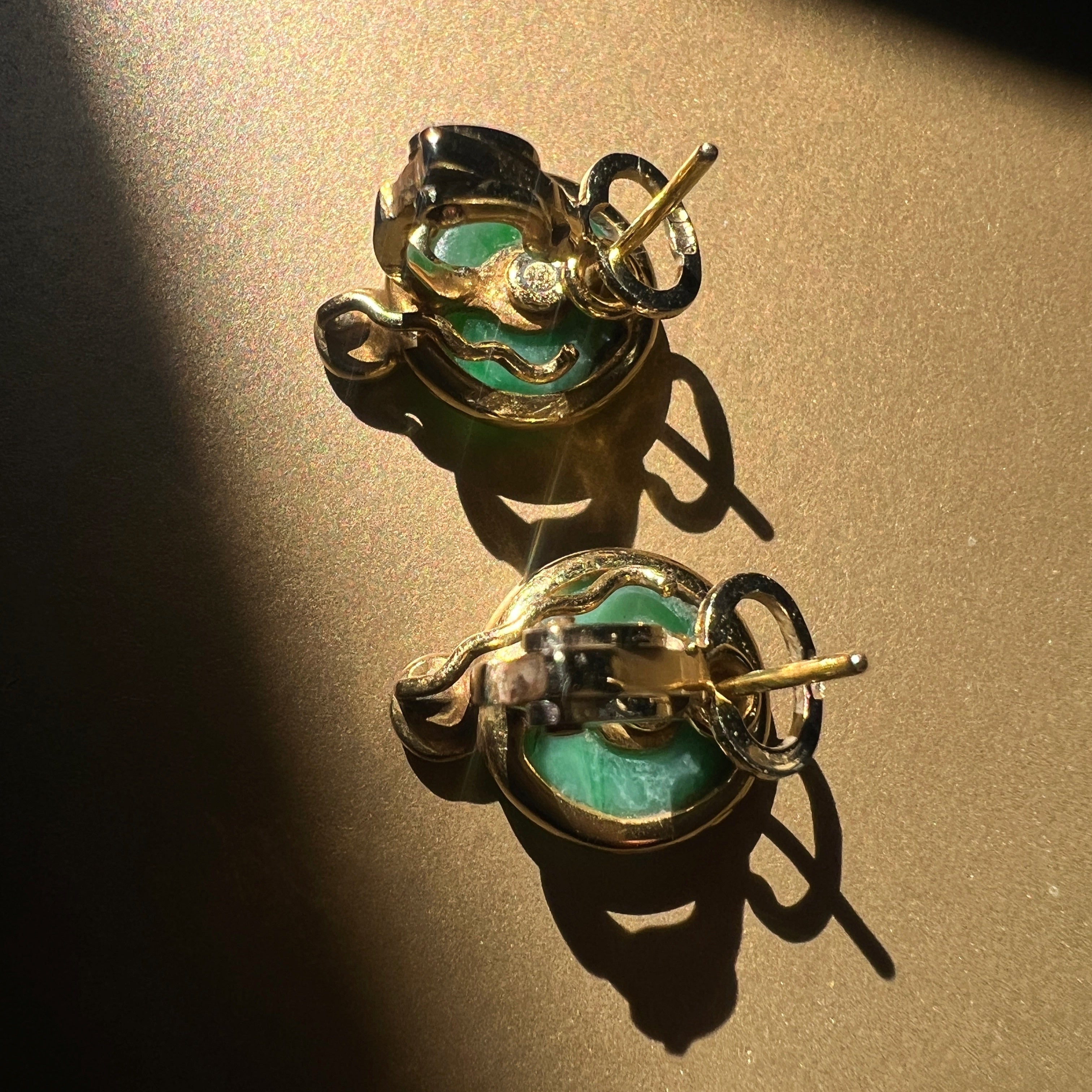 Maria Grazia Baldan 18K Gold 4-in-1 Jade interchangeable Earrings