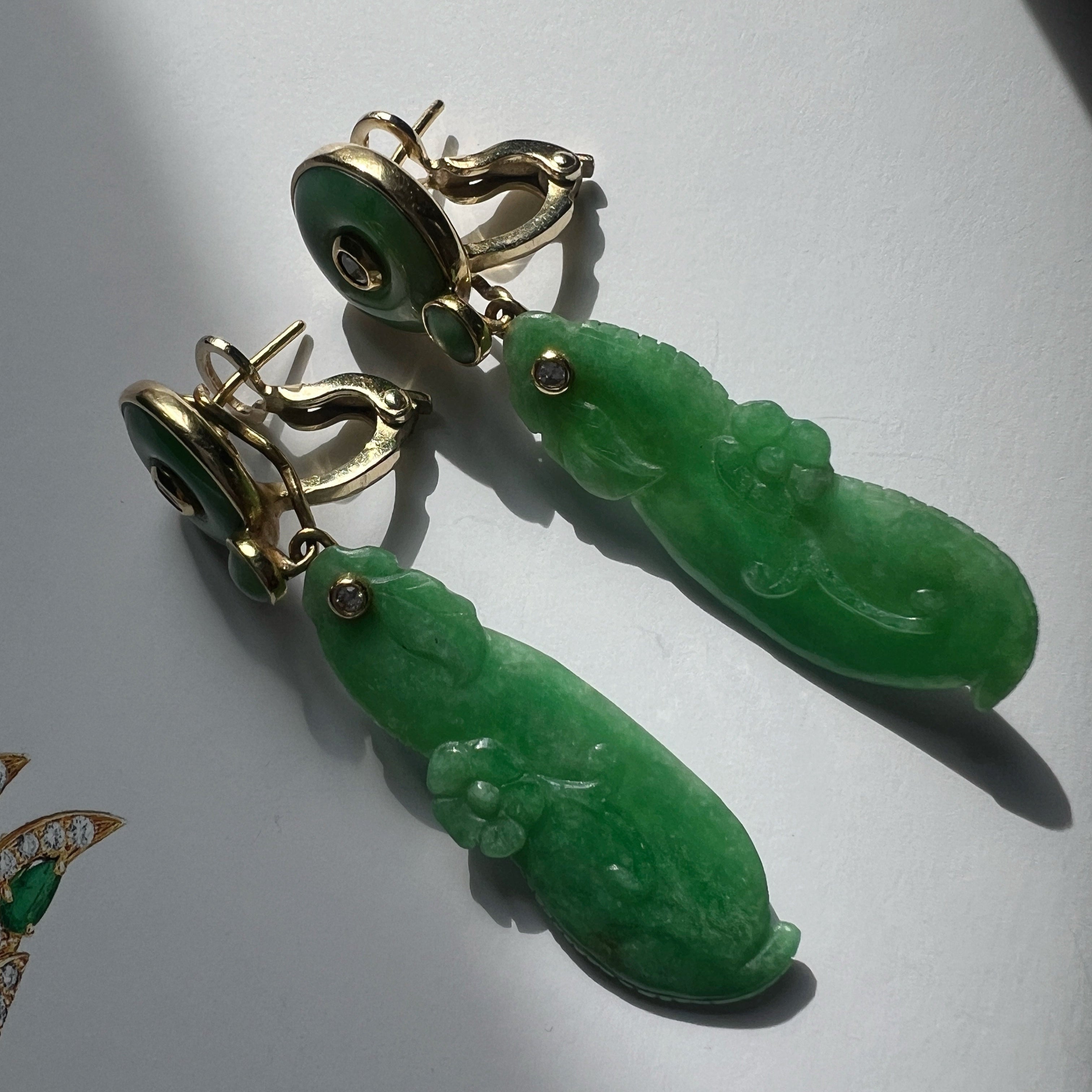 Maria Grazia Baldan 18K Gold 4-in-1 Jade interchangeable Earrings