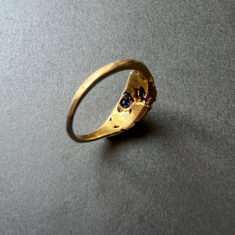 Art Nouveau era 18K gold ivy leaves ring