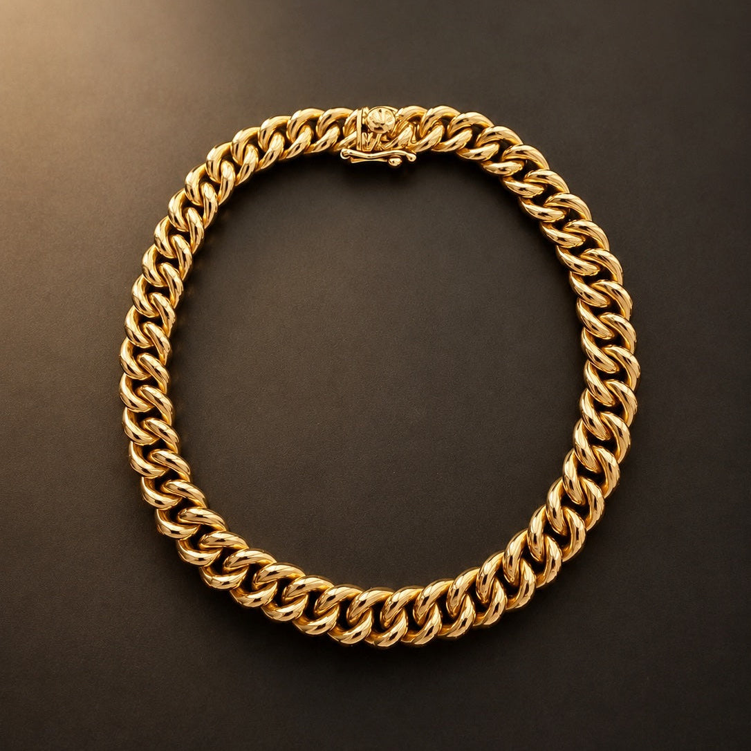 Vintage Cartier Paris 18K yellow gold curb link bracelet, by August Gross
