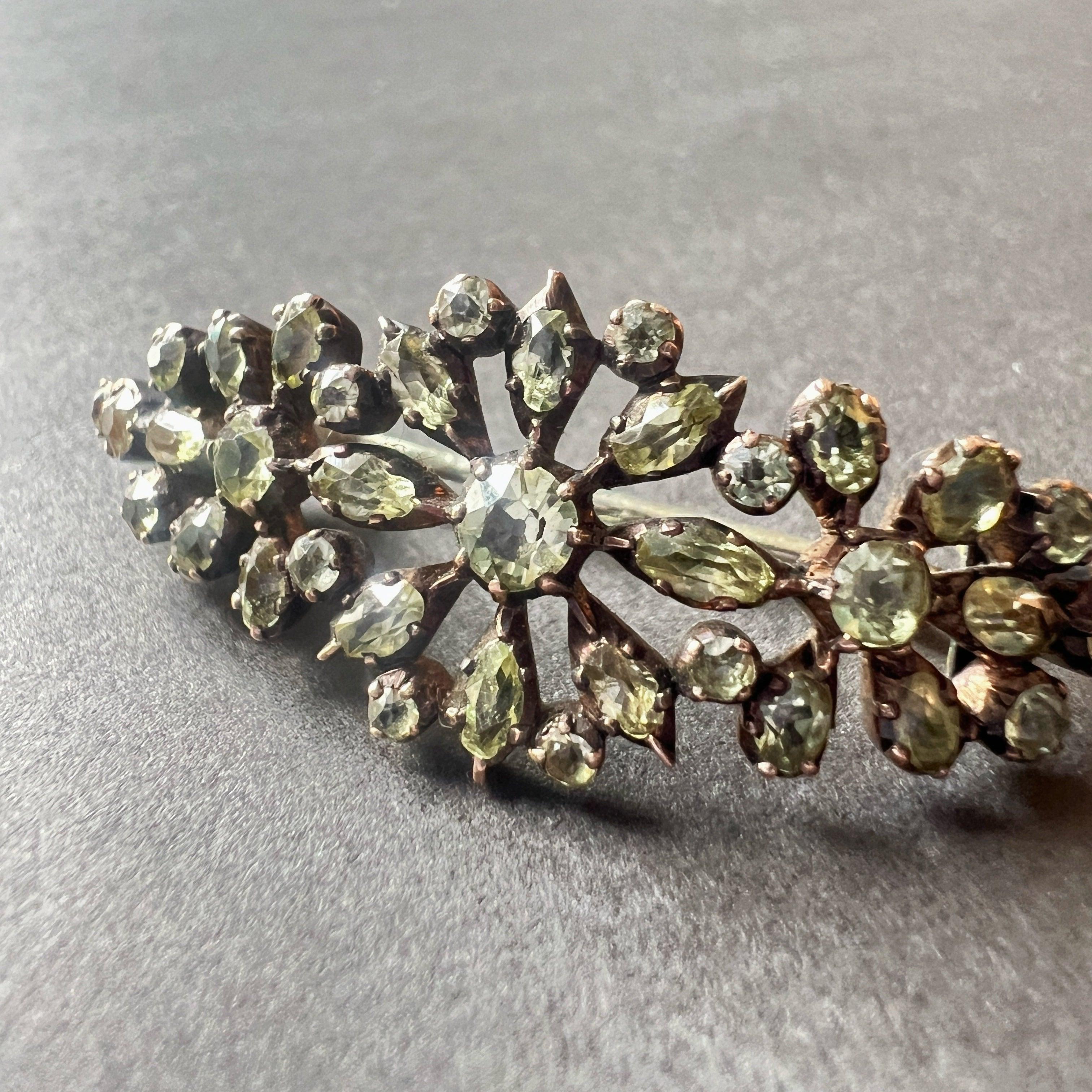 Rare Georgian Era Chrysoberyl Flower Brooch - Curiously timeless