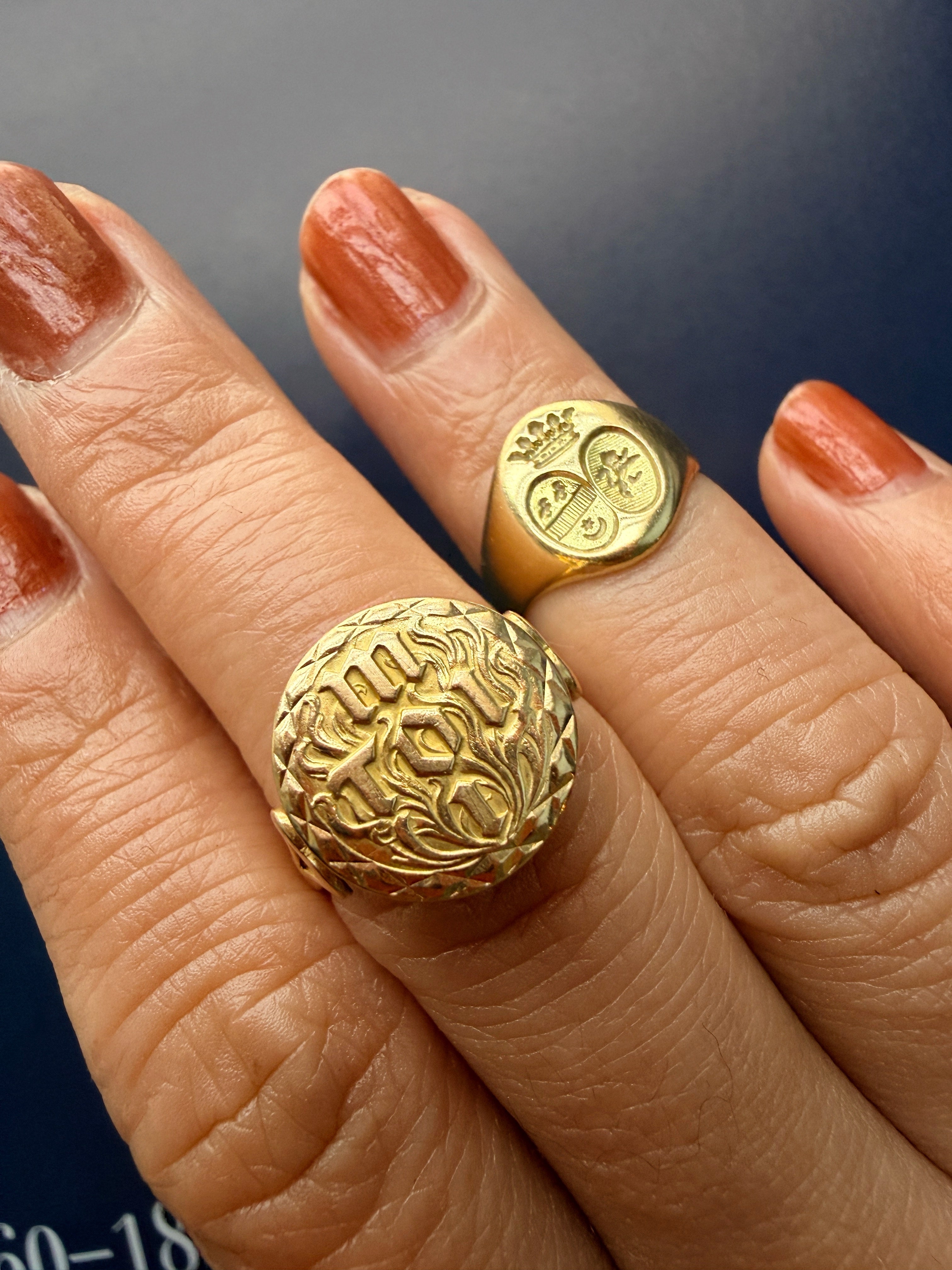 French Vintage 18K gold “Toi & Moi” (You and Me) love ring