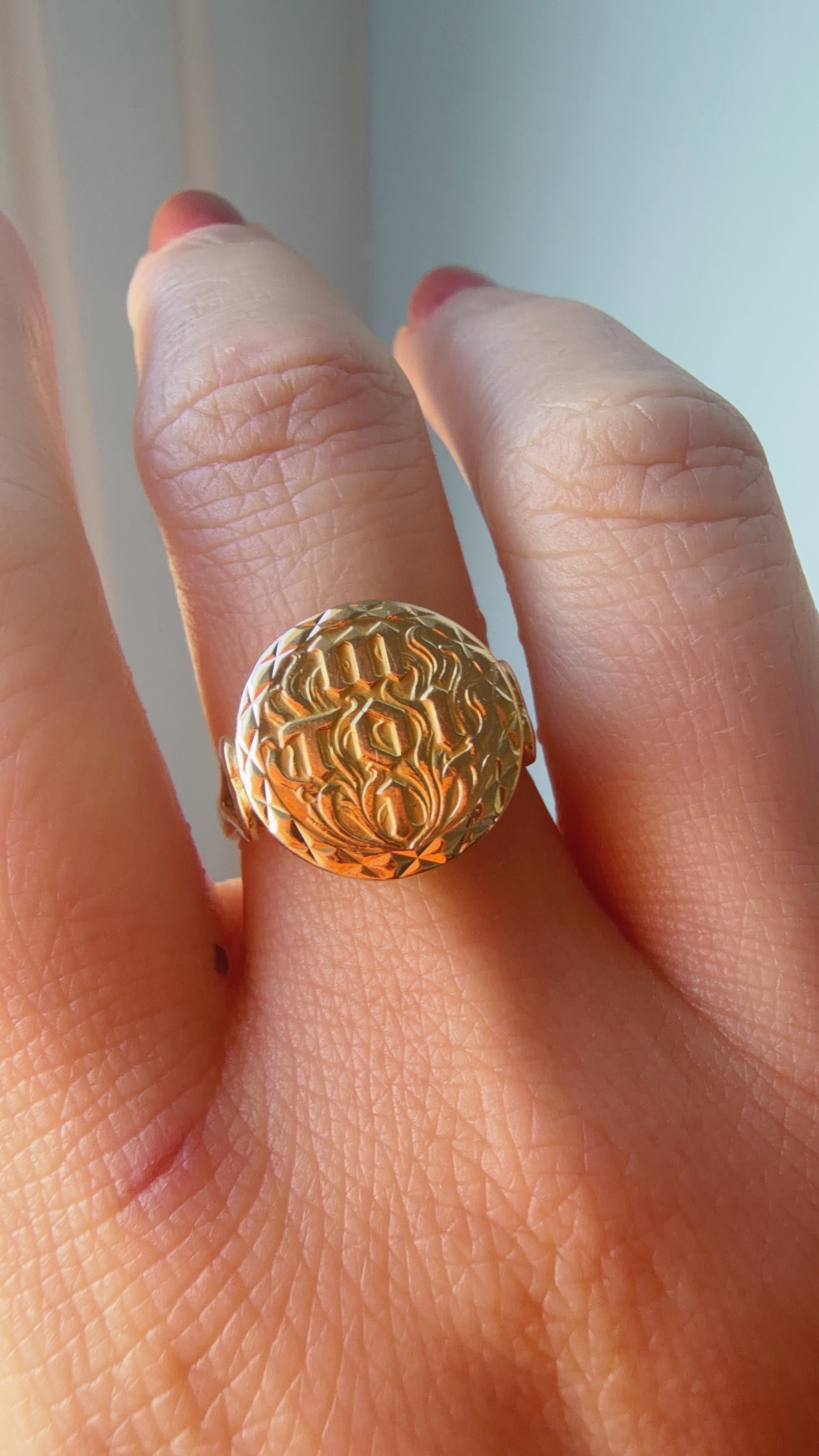 French Vintage 18K gold “Toi & Moi” (You and Me) love ring