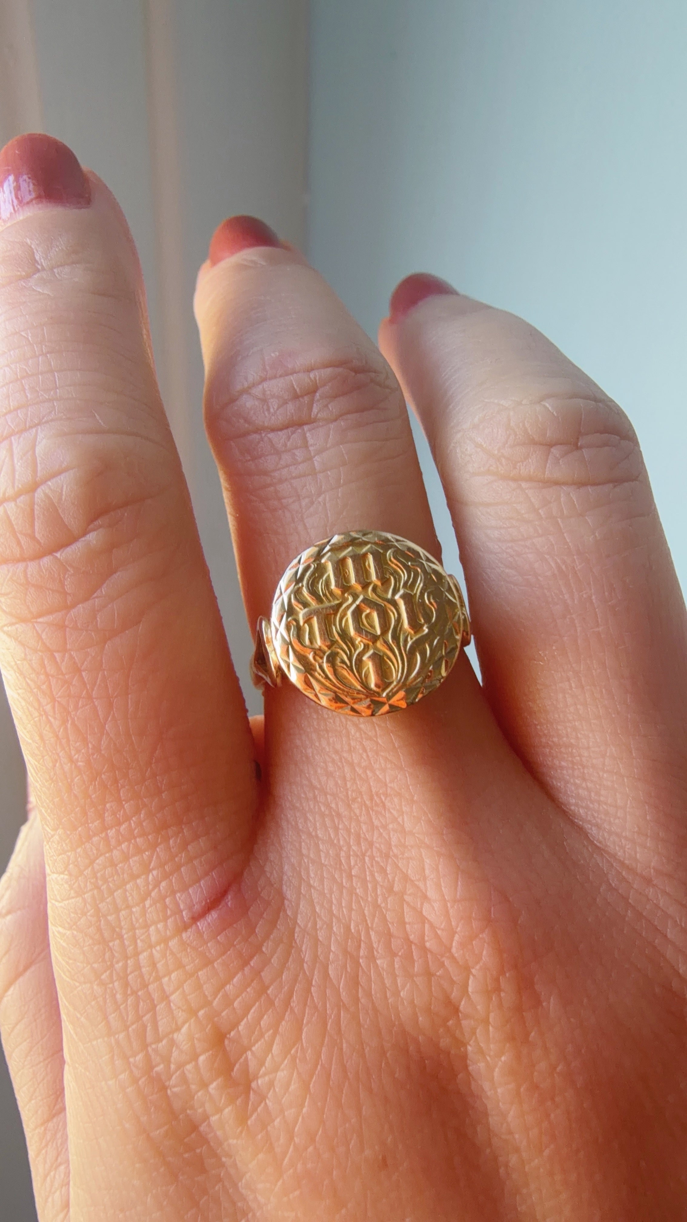 French Vintage 18K gold “Toi & Moi” (You and Me) love ring