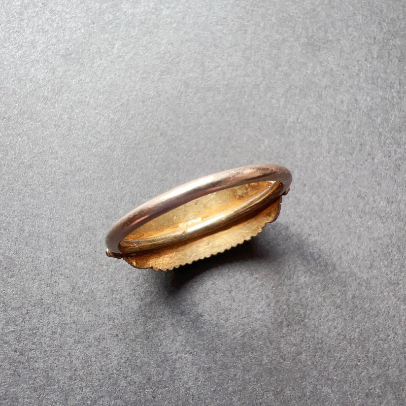 Georgian era 18K gold granulation half hoop ring